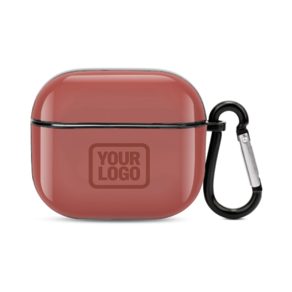 Maßgeschneidertes Kupferrose Korallenrot AirPods-Hülle (3. Generation)