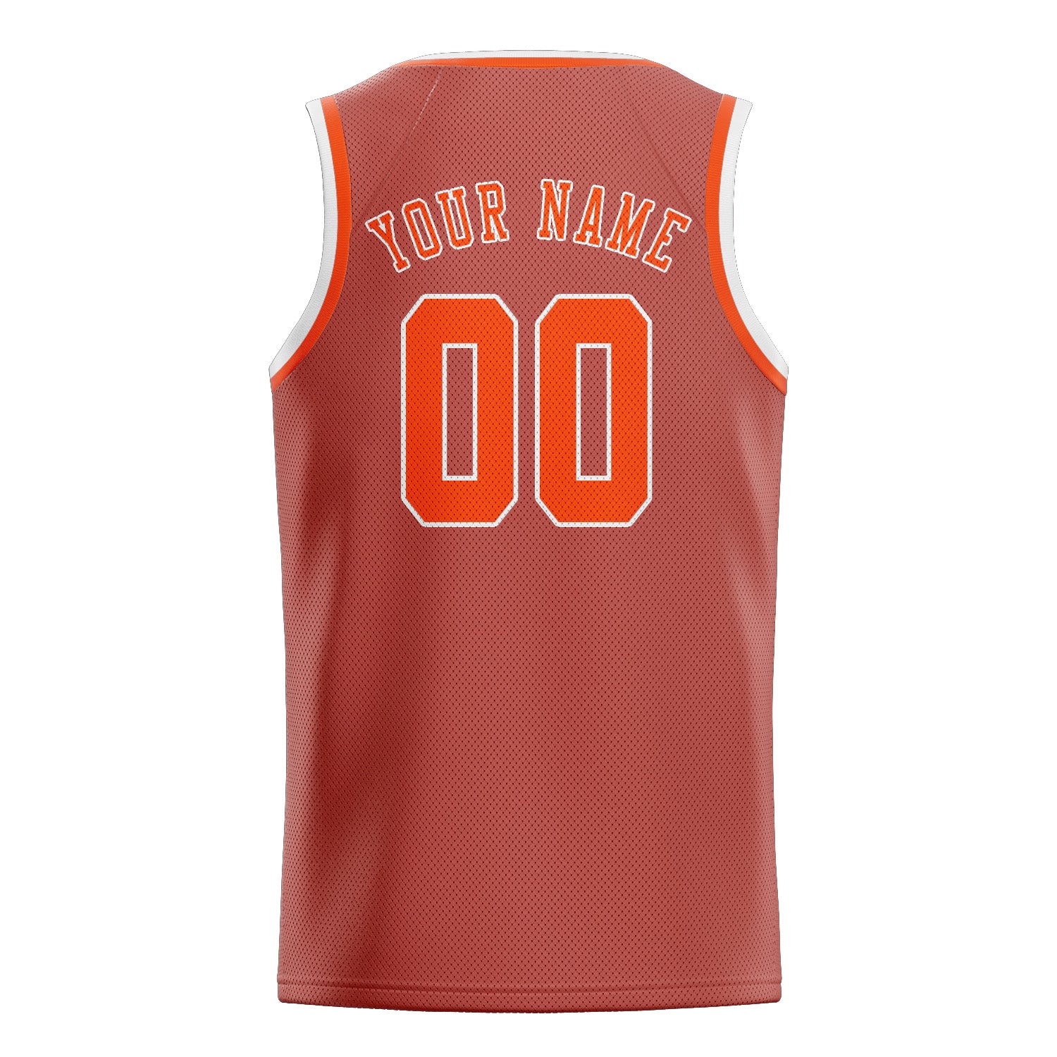 Benutzerdefiniertes Professionelles Kupferrose Orangerot Basketballtrikot