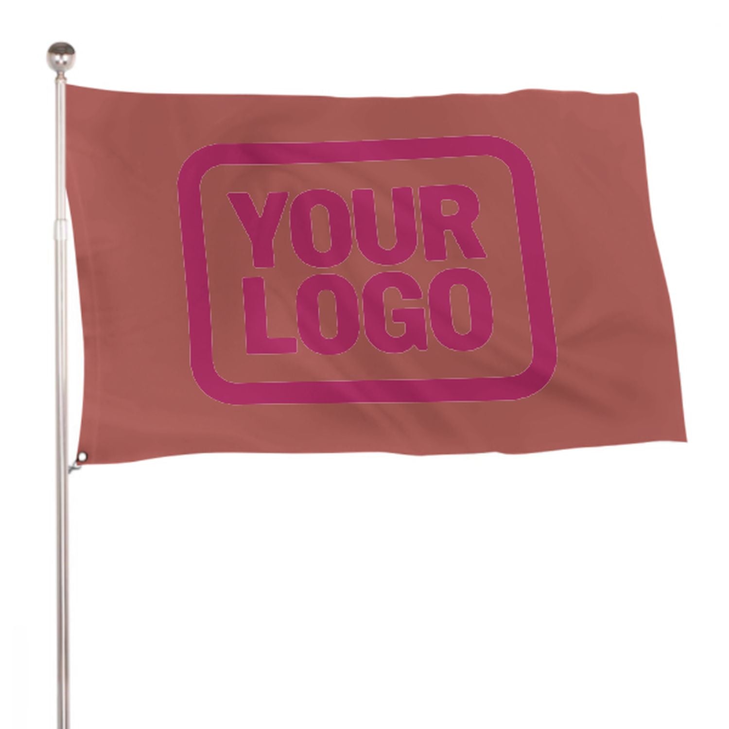 Maßgeschneidertes Kupferrose Rosarot Flagge