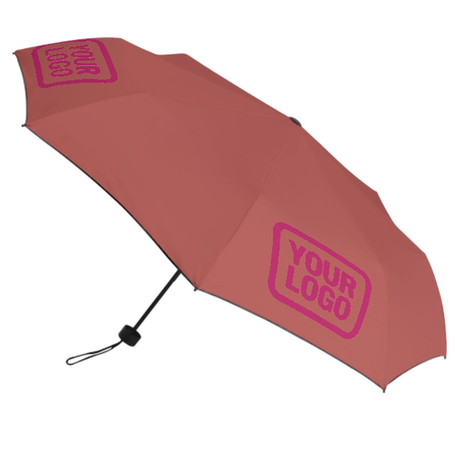 Maßgeschneidertes Kupferrose Rosarot Automatik-Regenschirm