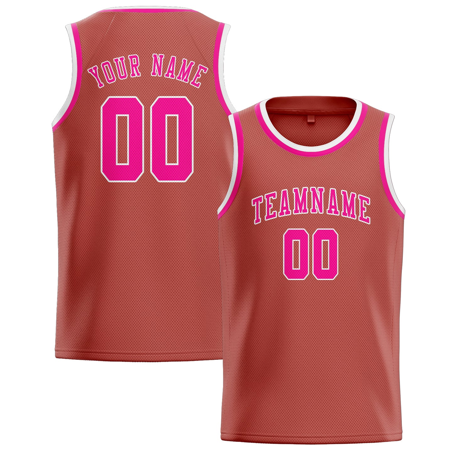 Benutzerdefiniertes Professionelles Kupferrose Rosarot Basketballtrikot