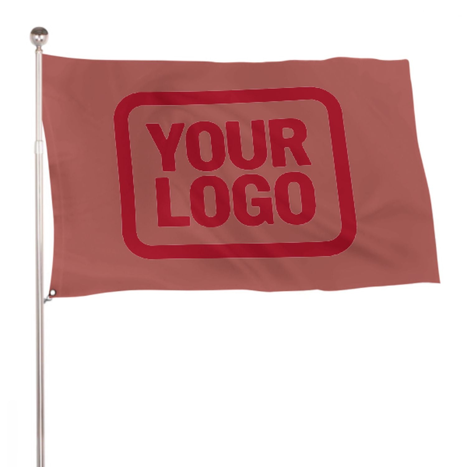 Maßgeschneidertes Kupferrose Rot Flagge
