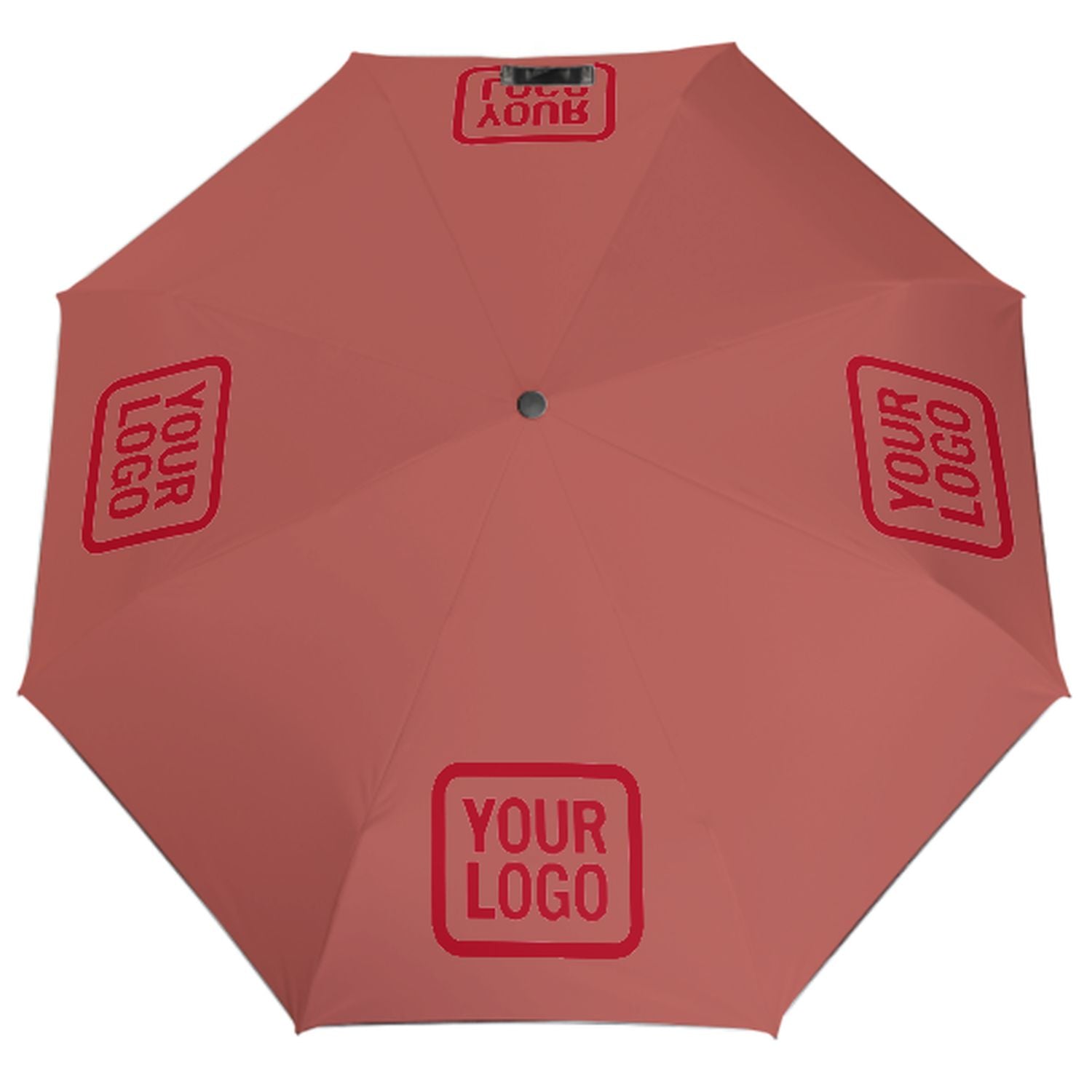 Maßgeschneidertes Kupferrose Rot Automatik-Regenschirm