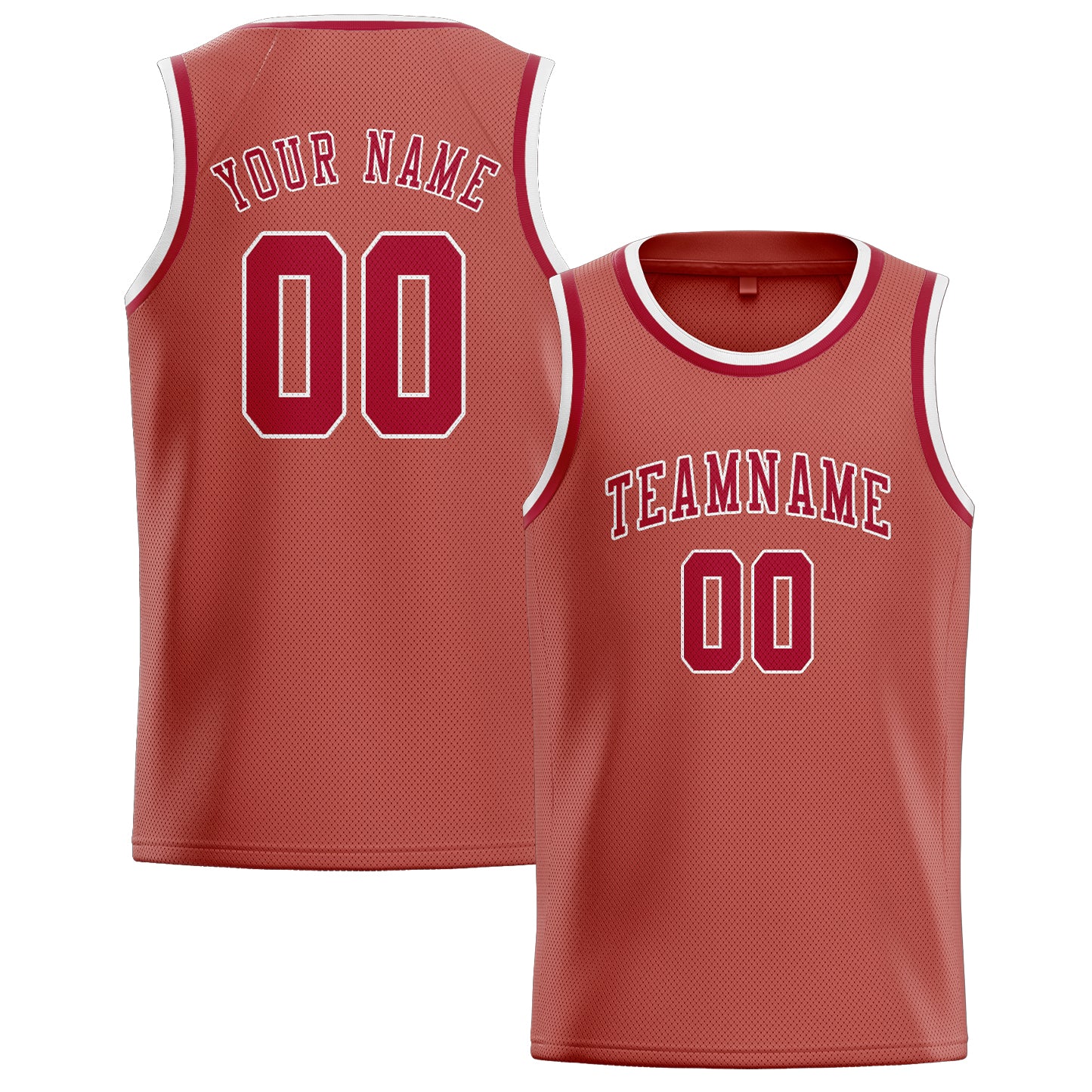 Benutzerdefiniertes Professionelles Kupferrose Rot Basketballtrikot