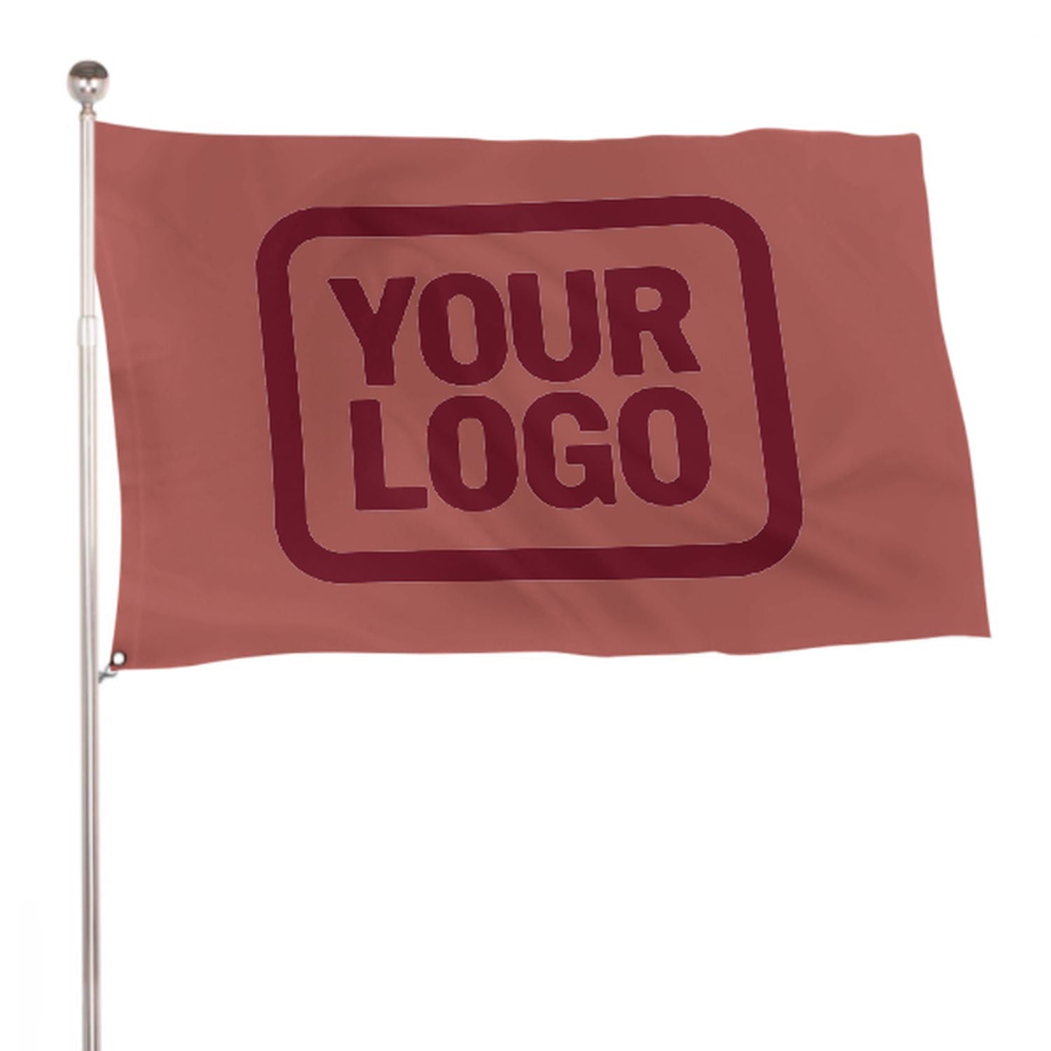 Maßgeschneidertes Kupferrose Karmesinrot Flagge