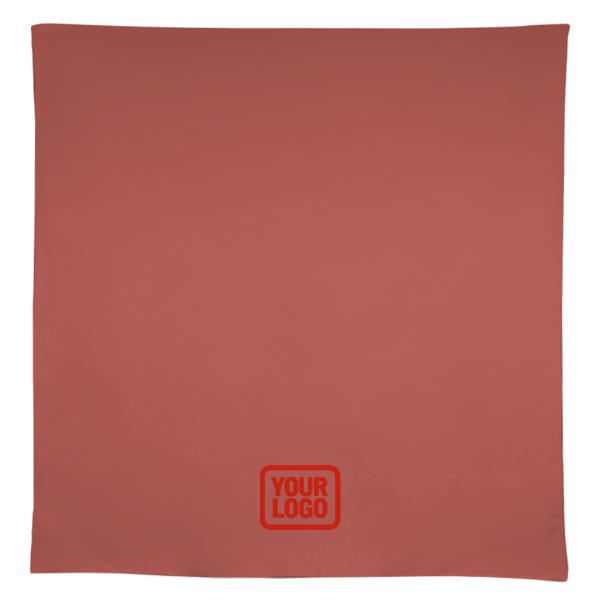 Maßgeschneidertes Kupferrose Korallenrot Quadratische Tischdecke