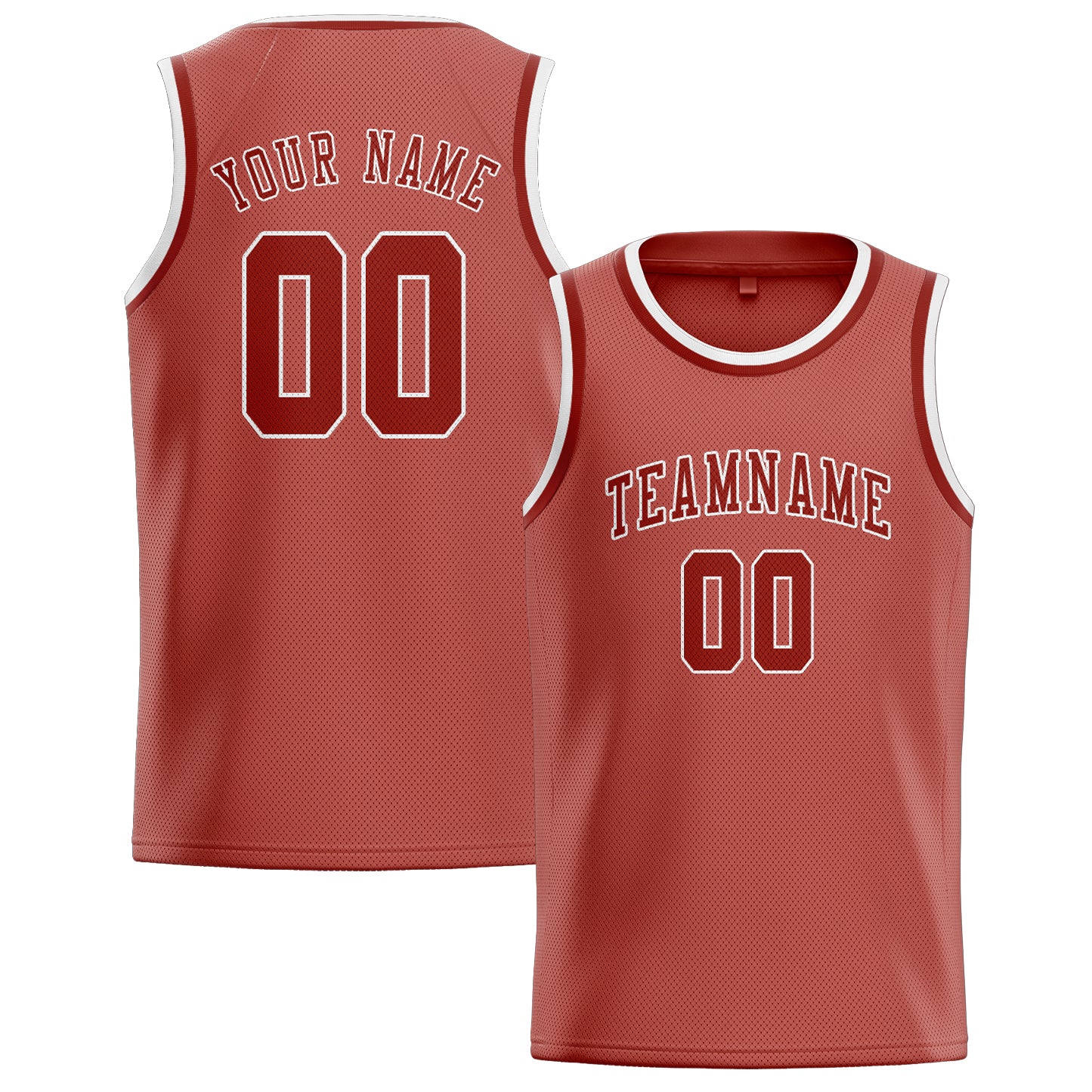Benutzerdefiniertes Professionelles Kupferrose Korallenrot Basketballtrikot
