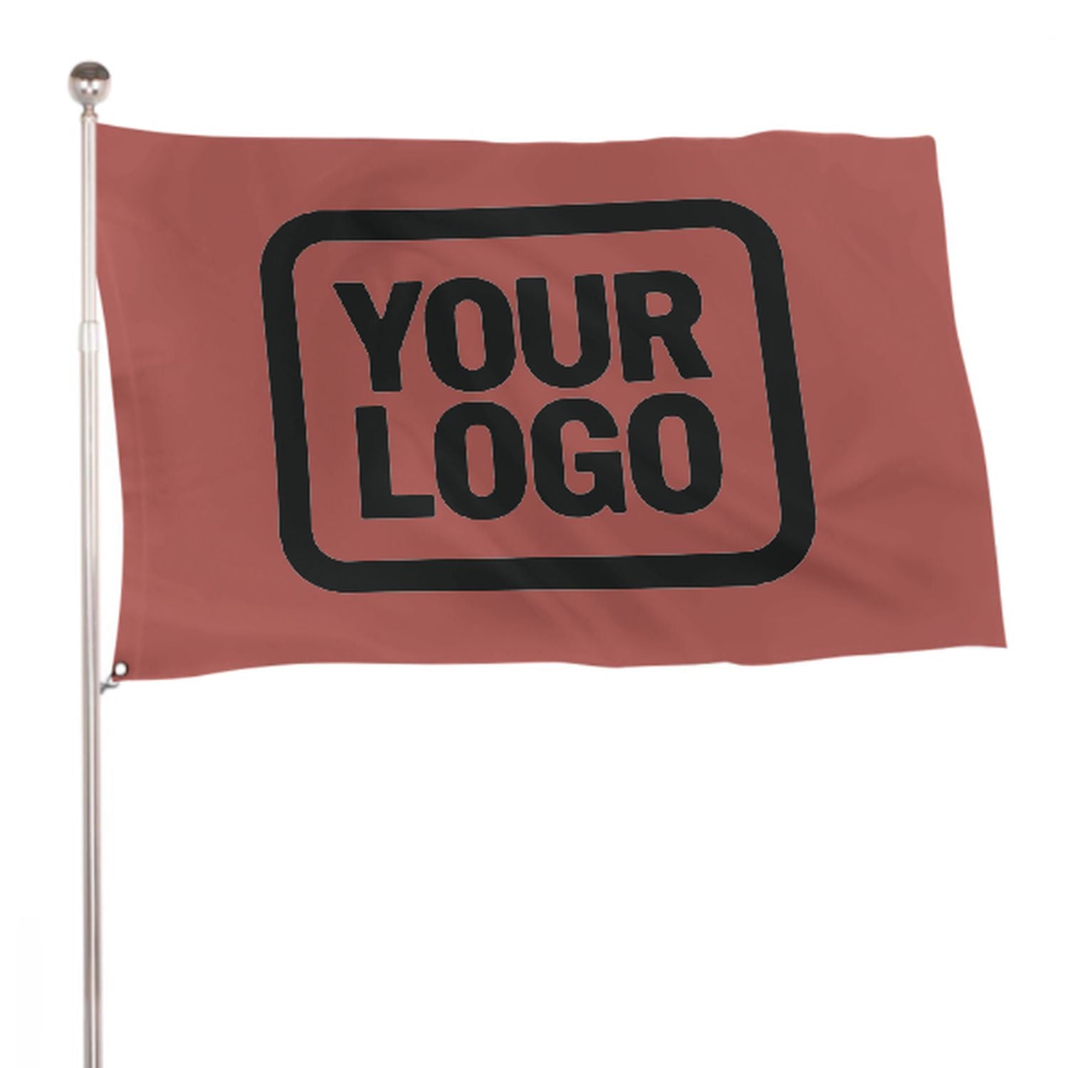 Maßgeschneidertes Kupferrose Schwarz Flagge