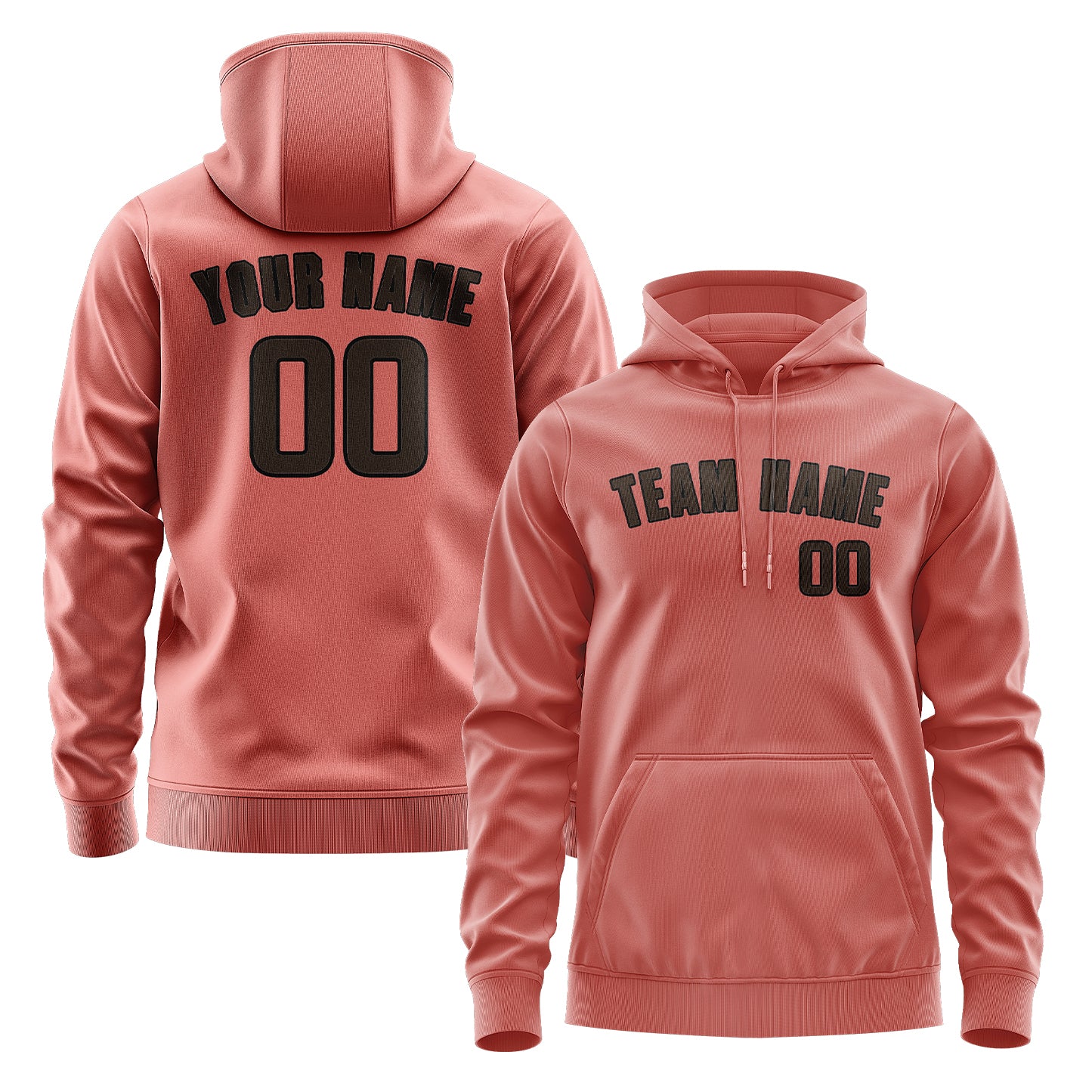 Maßgeschneidertes Kupferrose Braun Hoodie
