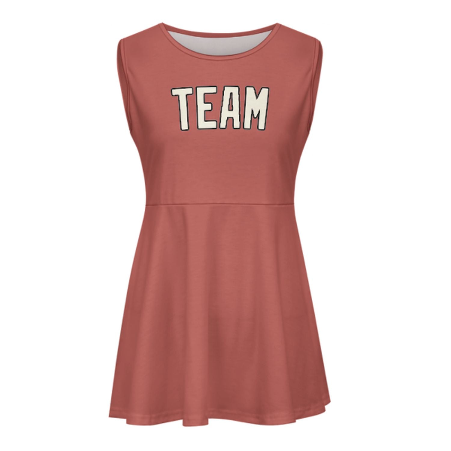 Abito da cheerleader beige rosa rame su misura