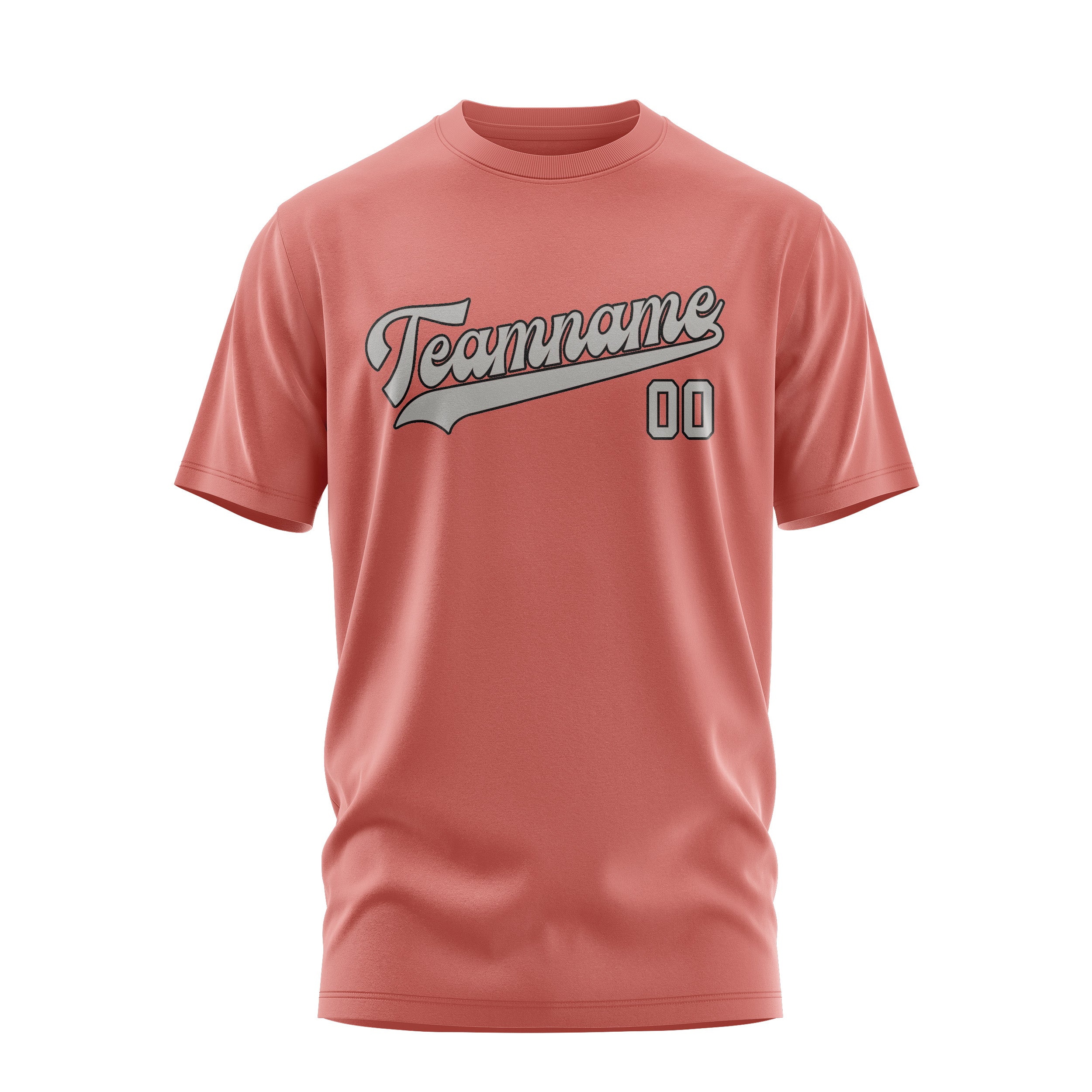 Maßgeschneidertes Kupferrose Grau T-Shirt