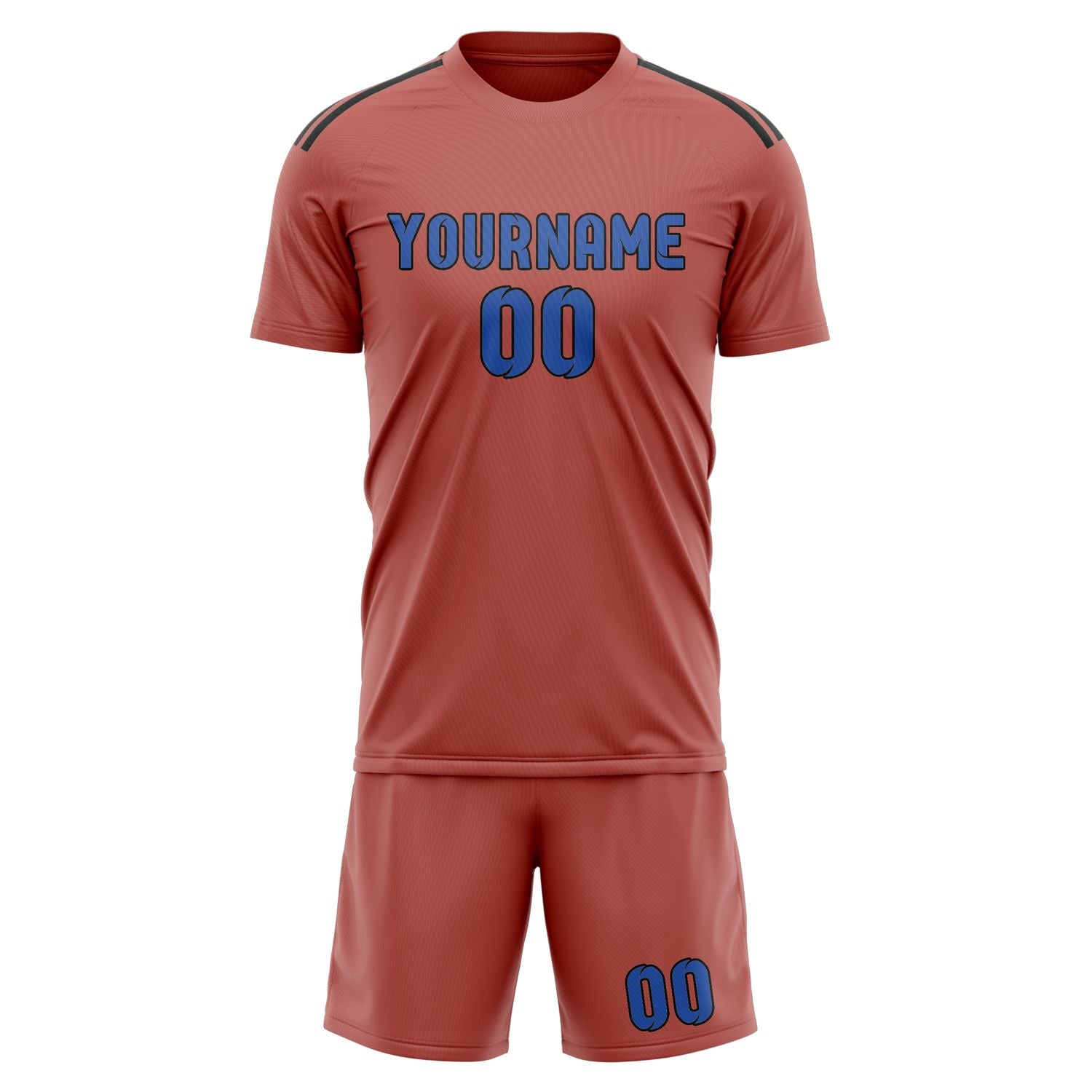 Maßgeschneidertes Professionelles Kupferrose Himmelblau Fußballtrikot-Set