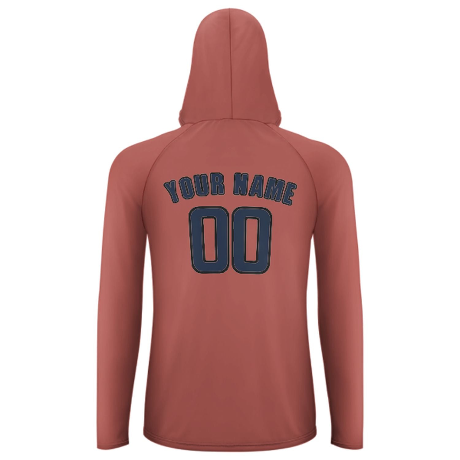 Maßgeschneidertes Kupferrose Marineblau UV-Hoodie