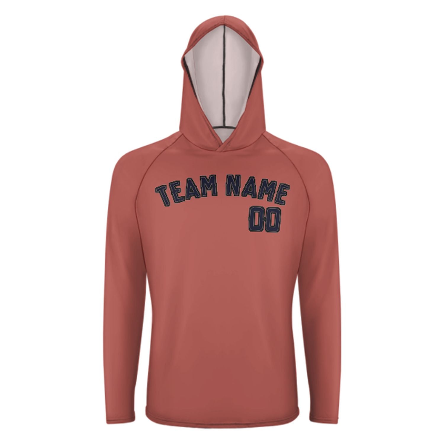 Maßgeschneidertes Kupferrose Stahlblau UV-Hoodie