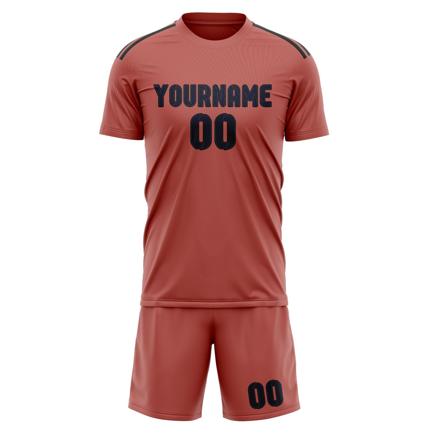 Maßgeschneidertes Professionelles Kupferrose Stahlblau Fußballtrikot-Set