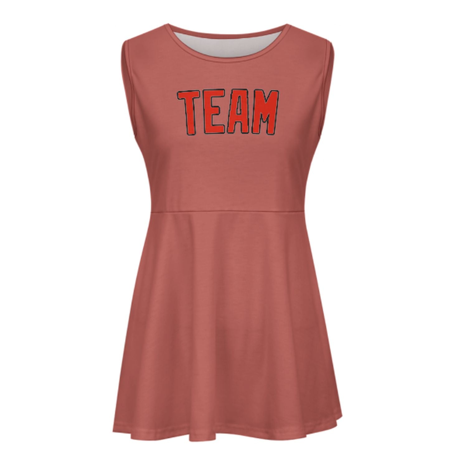 Abito da cheerleader rosso arancio rosa rame su misura