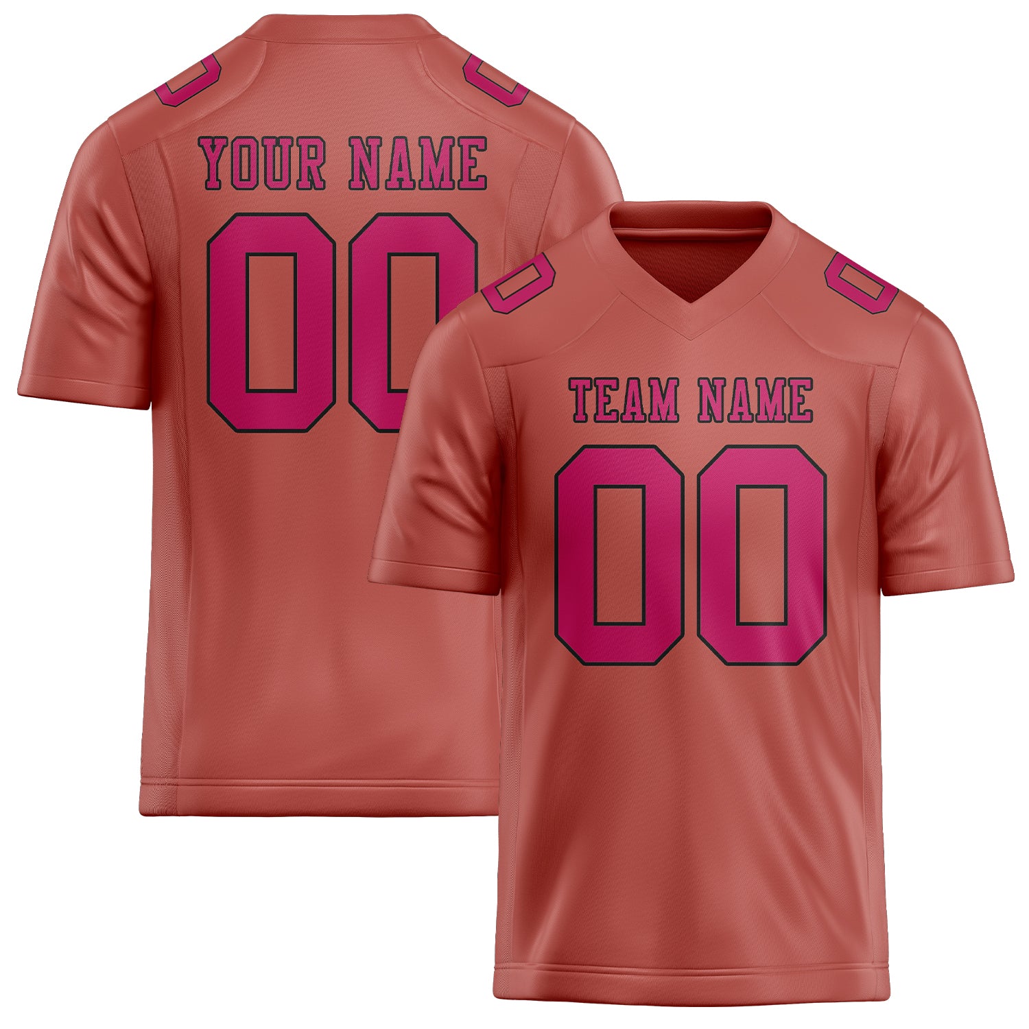 Maßgeschneidertes Professionelles Kupferrose Rosarot Rugbytrikot