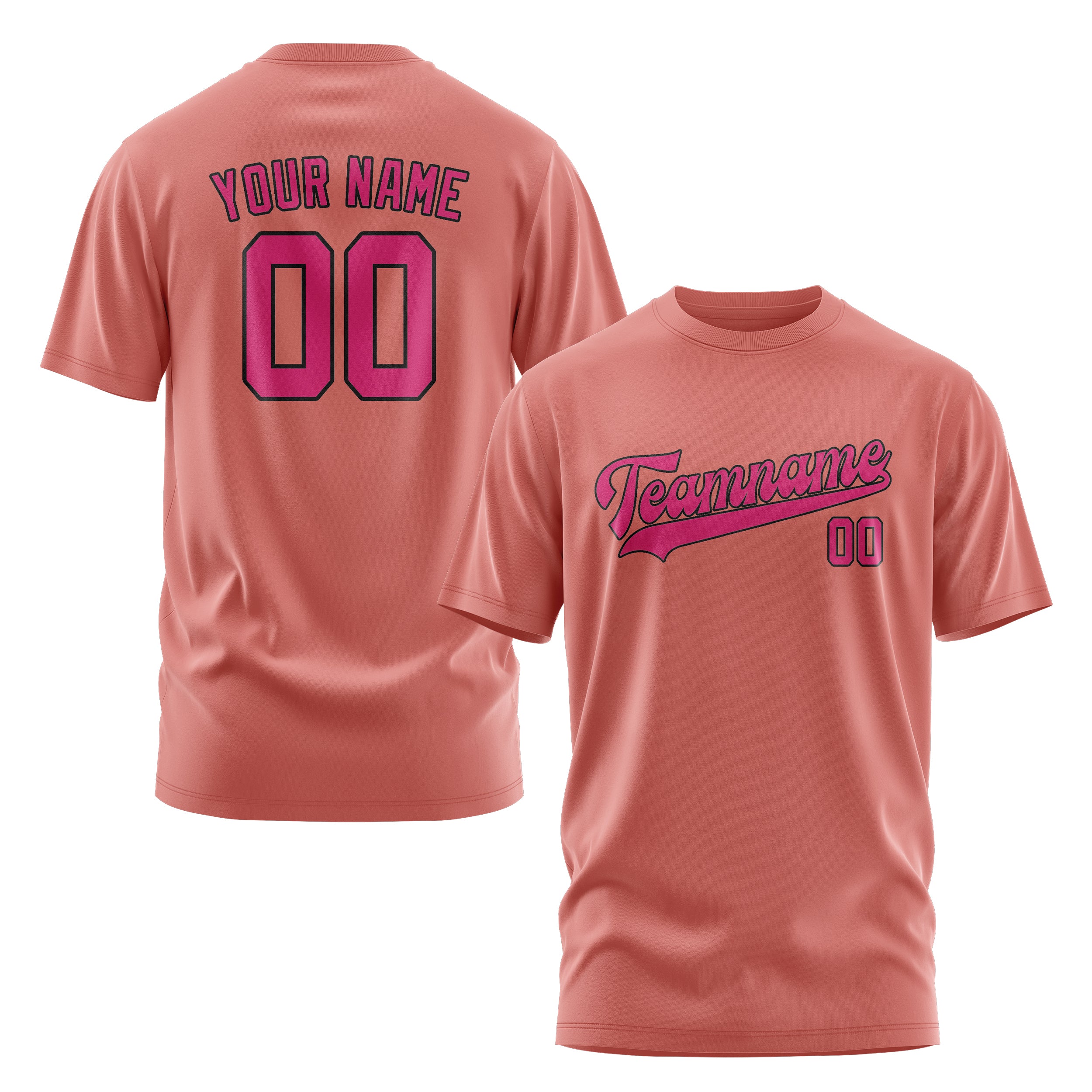 Maßgeschneidertes Kupferrose Rosarot T-Shirt