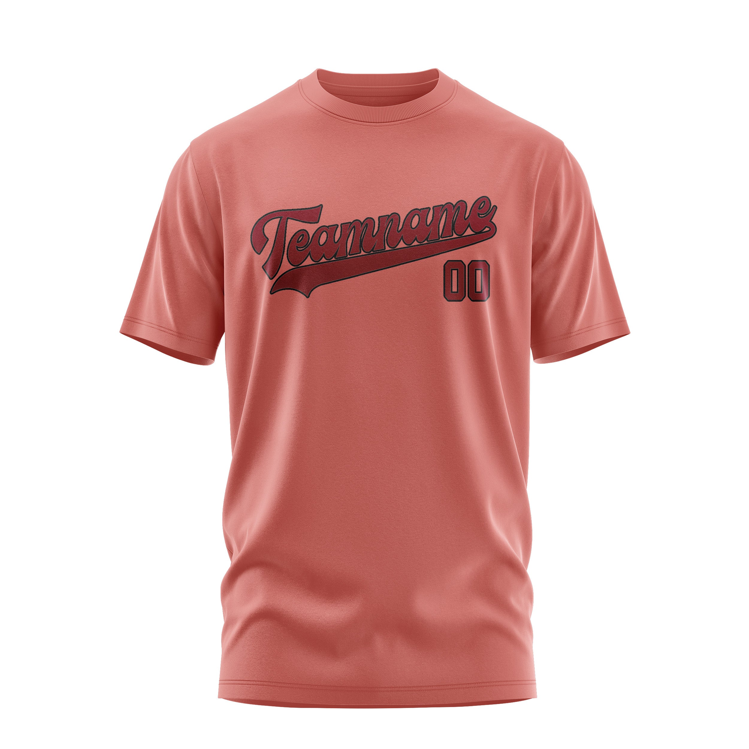 Maßgeschneidertes Kupferrose Karmesinrot T-Shirt