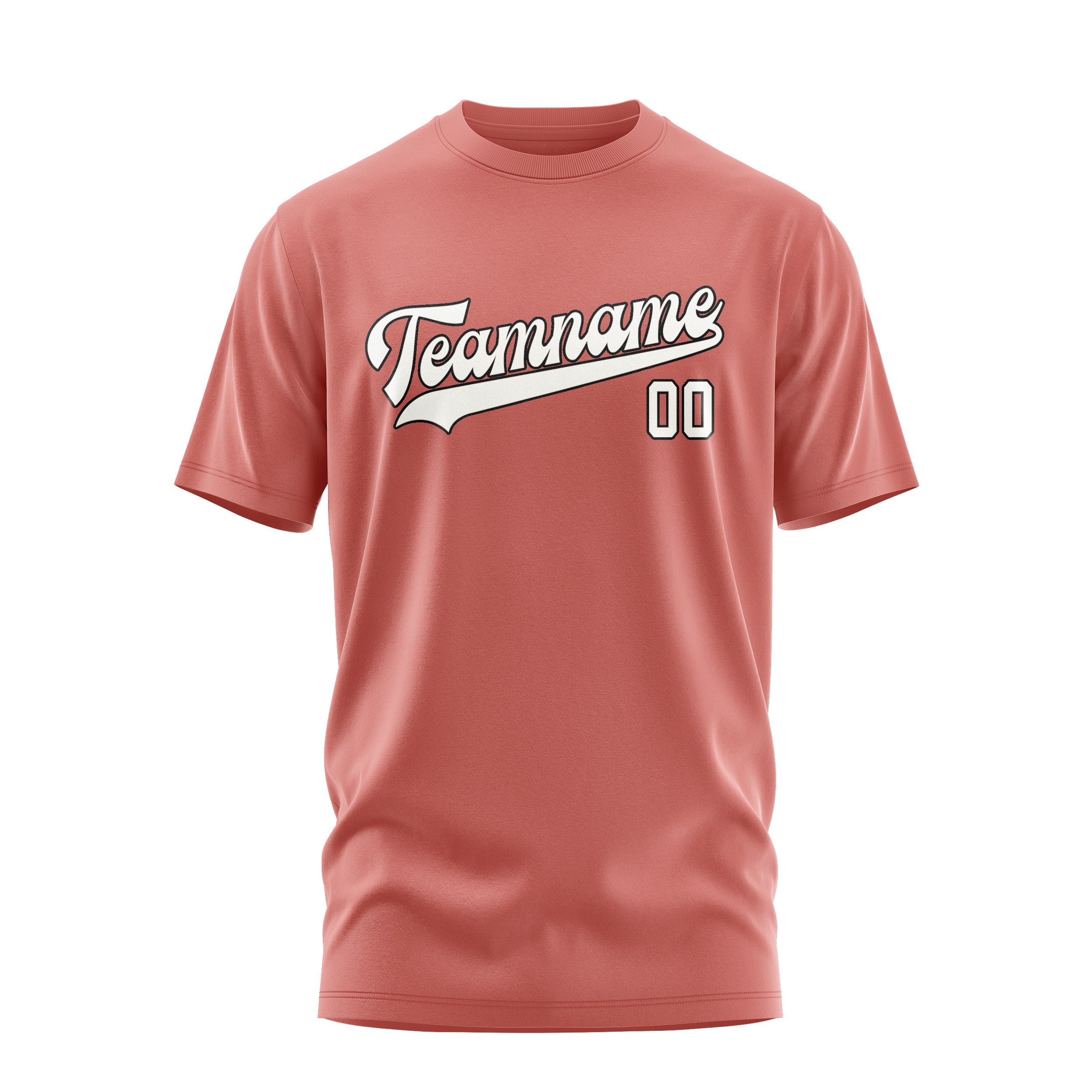 Maßgeschneidertes Kupferrose Weiß T-Shirt