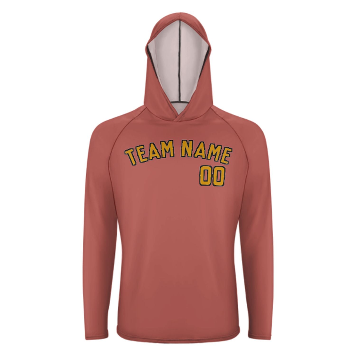 Maßgeschneidertes Kupferrose Gelb UV-Hoodie