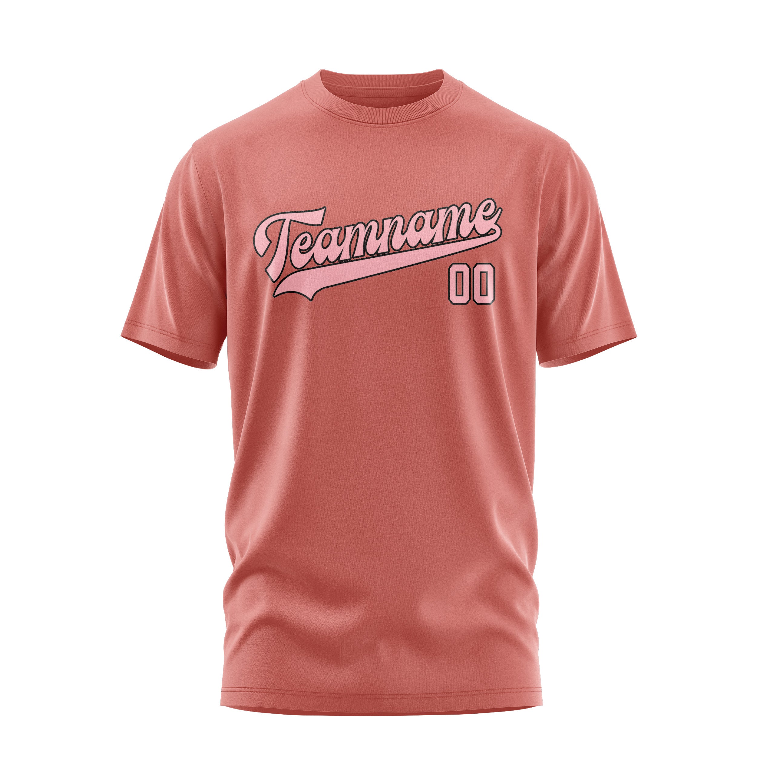 Maßgeschneidertes Kupferrose Rosa T-Shirt