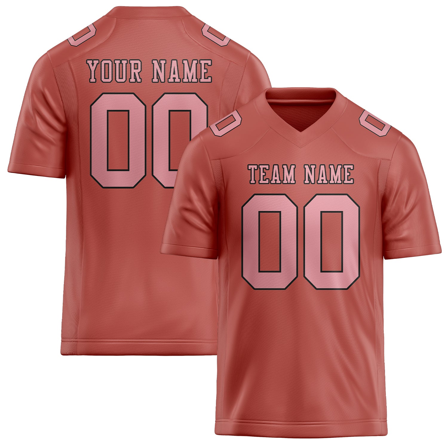 Maßgeschneidertes Professionelles Kupferrose Rosa Rugbytrikot