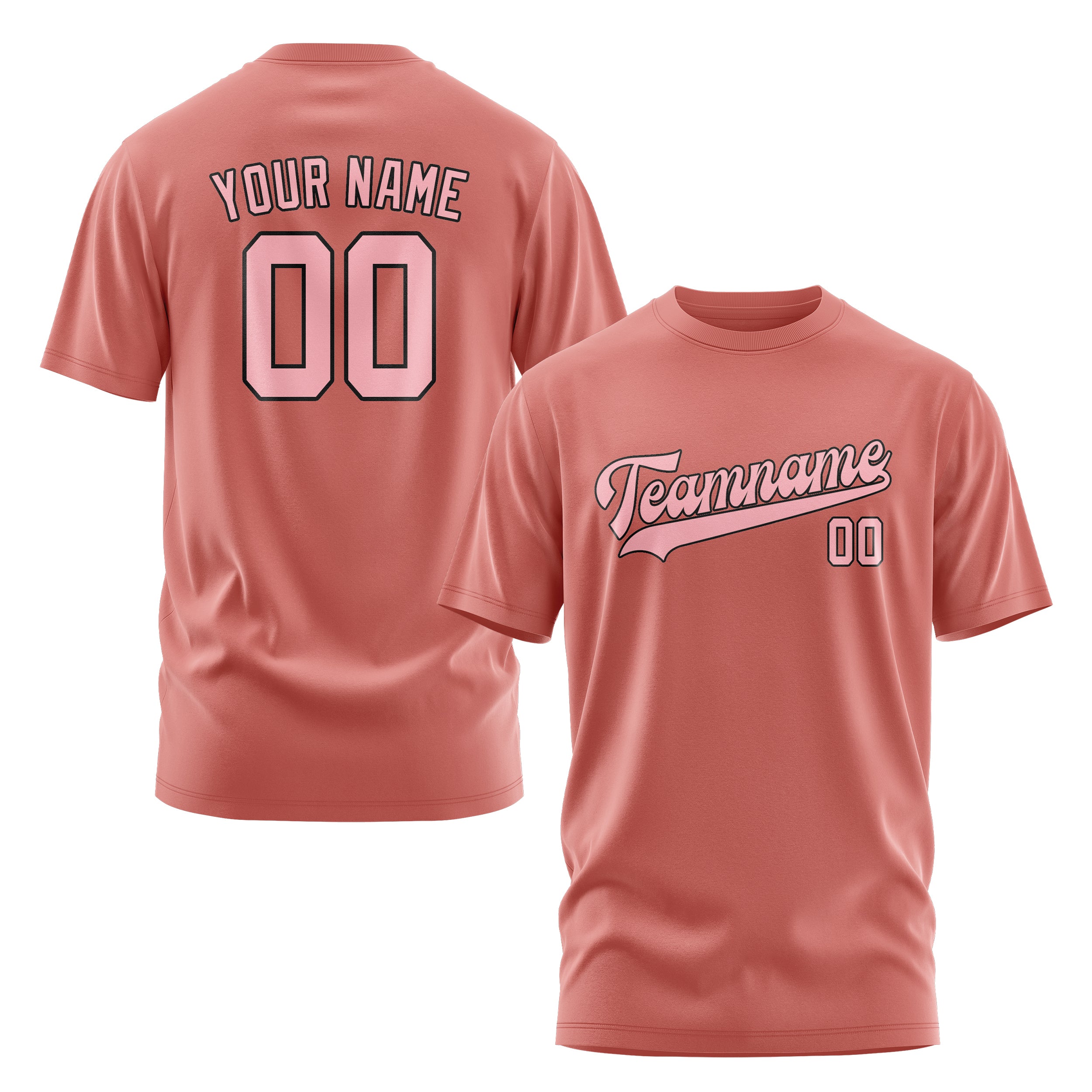 Maßgeschneidertes Kupferrose Rosa T-Shirt