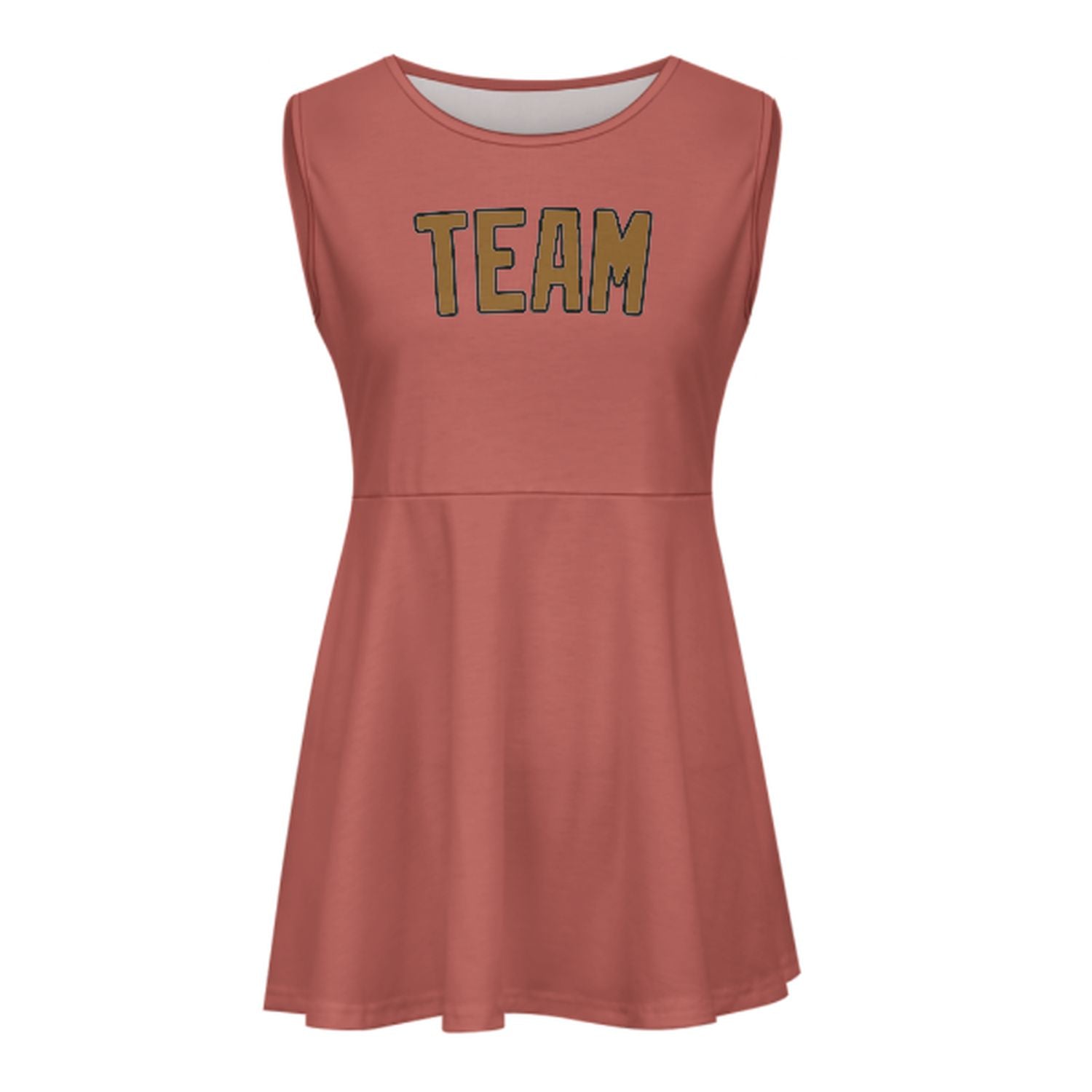 Abito da cheerleader color rame rosa e cachi su misura