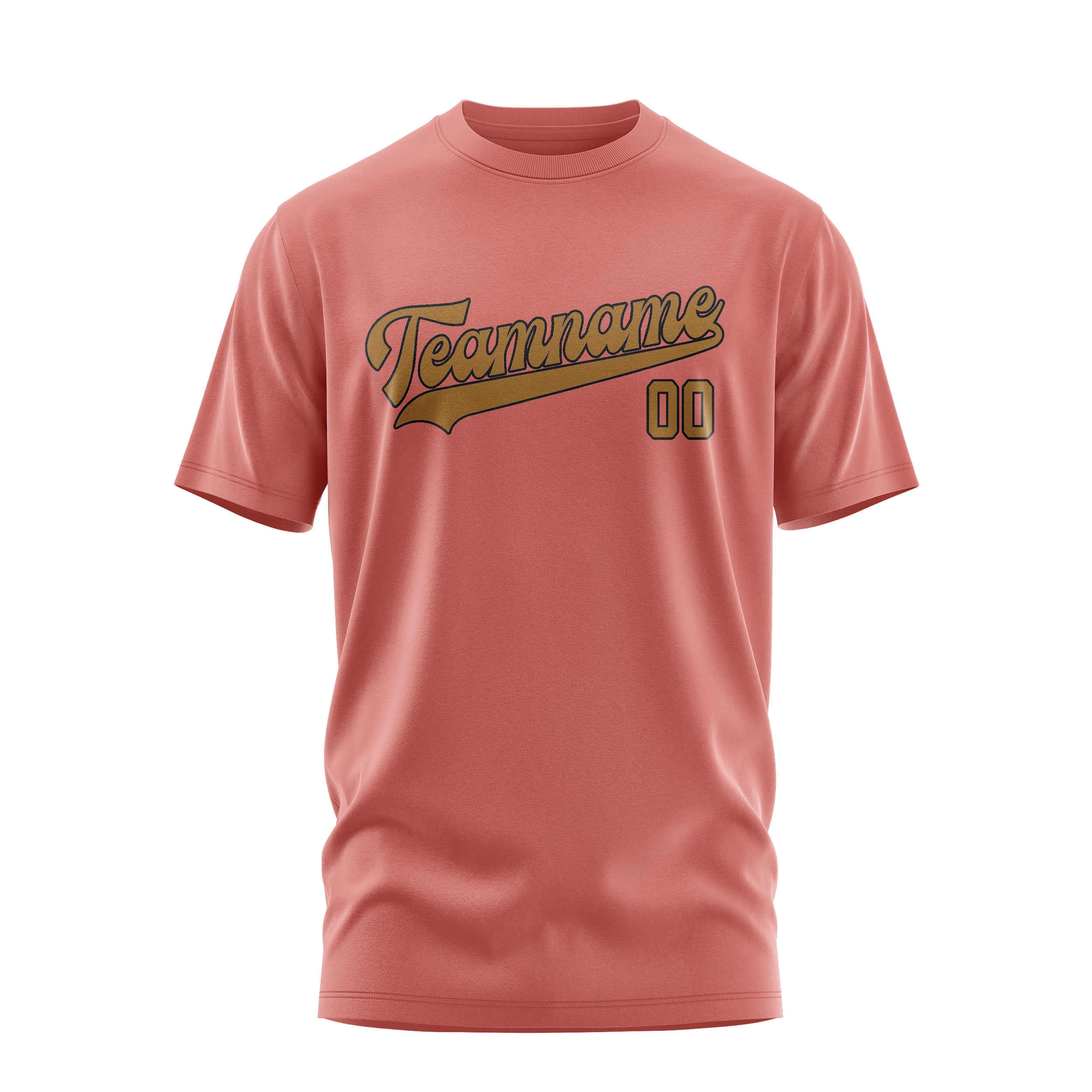 Maßgeschneidertes Kupferrose Khaki T-Shirt