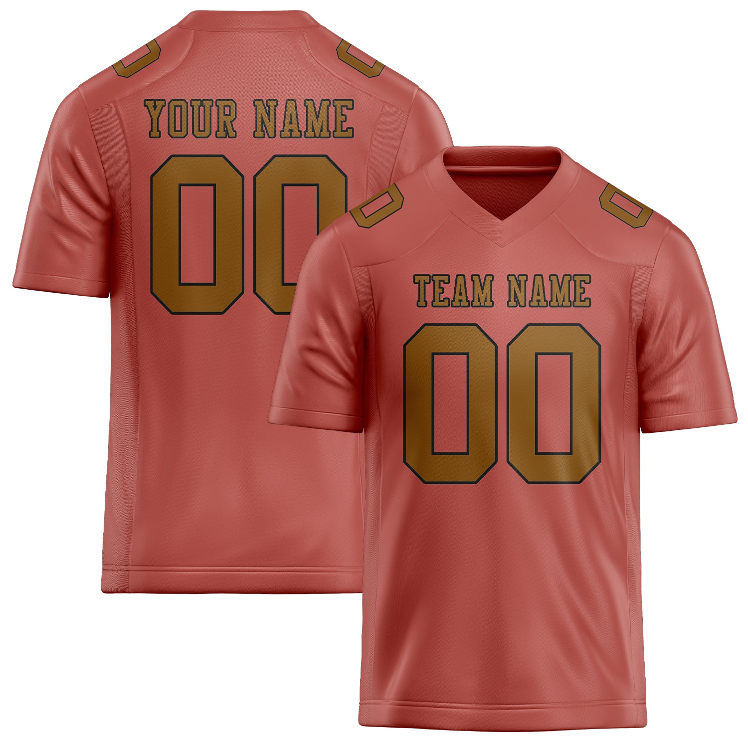 Maßgeschneidertes Professionelles Kupferrose Khaki Rugbytrikot