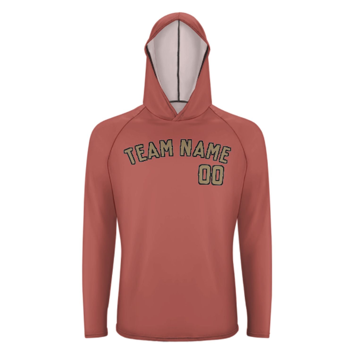 Maßgeschneidertes Kupferrose Hellkhaki UV-Hoodie