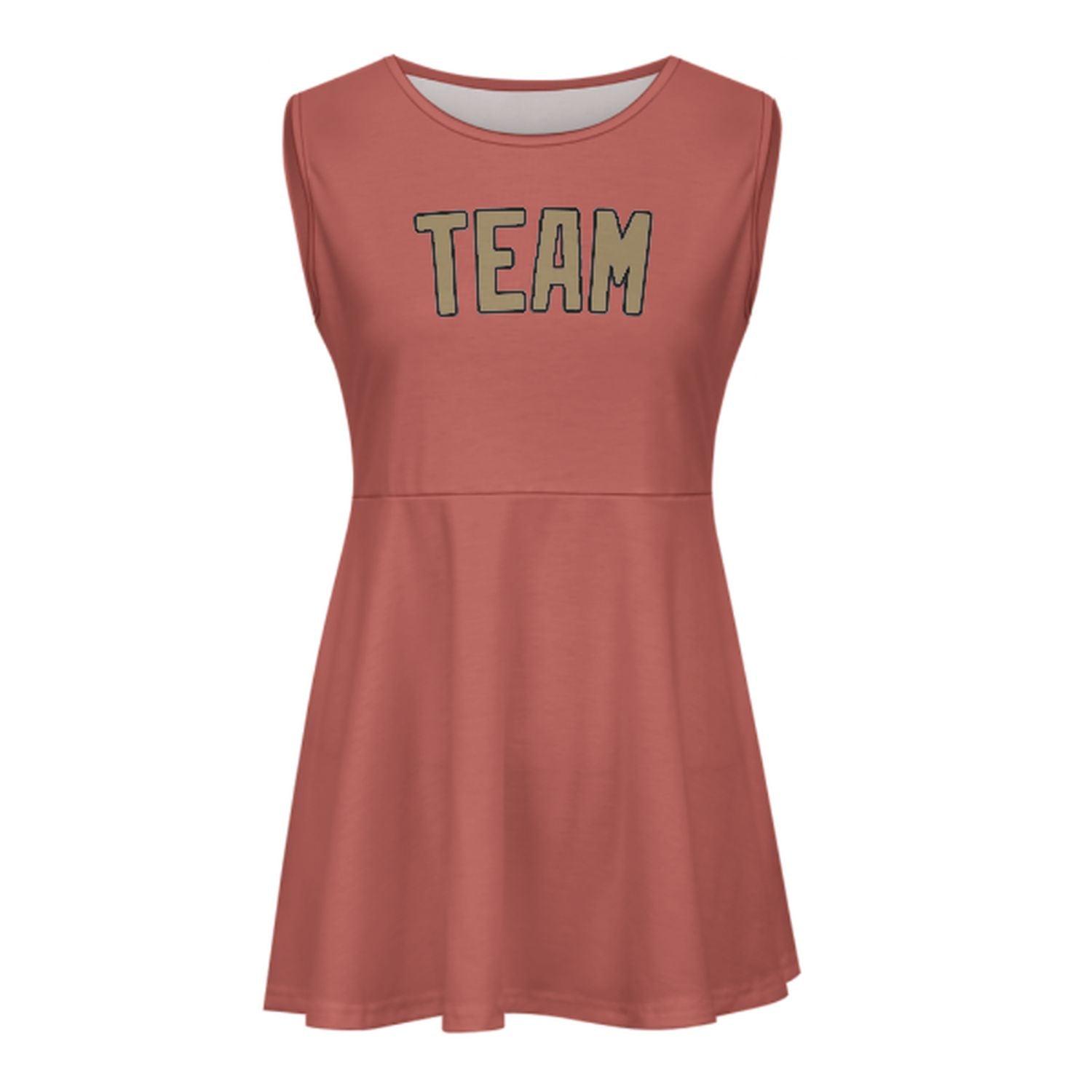 Maßgeschneidertes Kupferrose Hellkhaki Cheerleader-Kleid