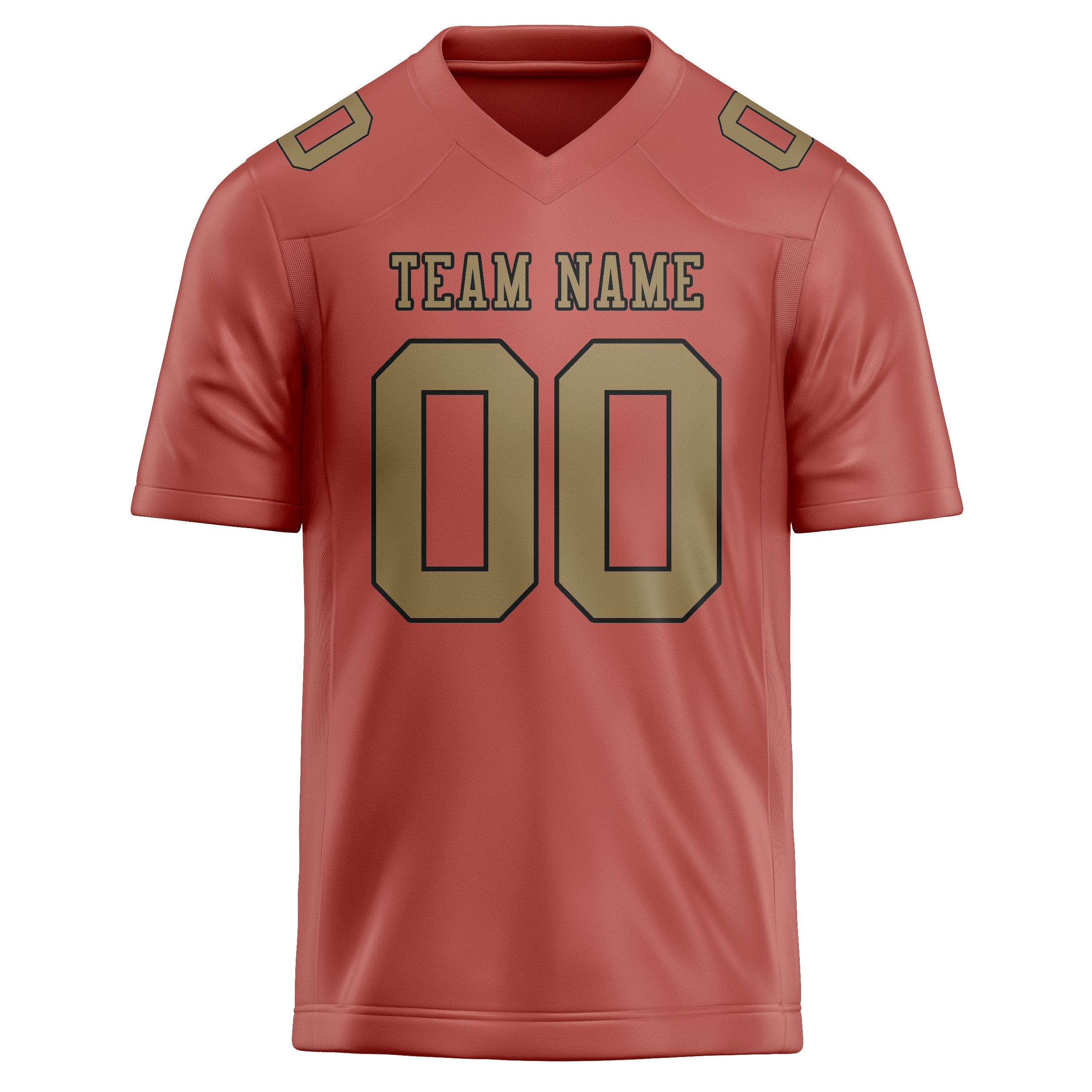 Maßgeschneidertes Professionelles Kupferrose Hellkhaki Rugbytrikot