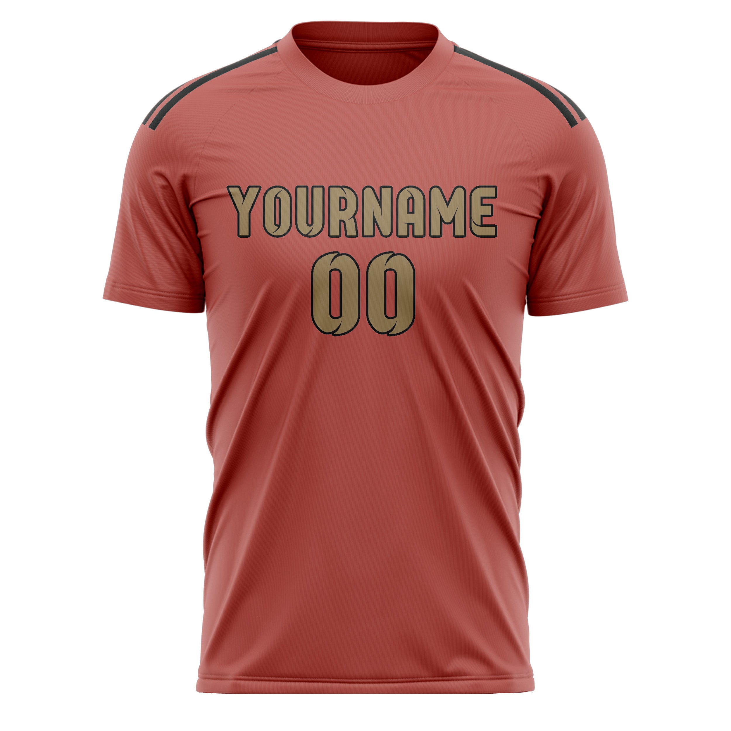 Benutzerdefiniertes Professionelles Kupferrose Hellkhaki Fußballtrikot