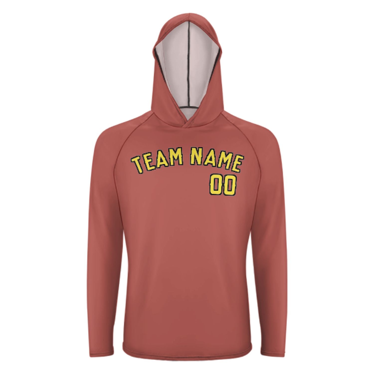 Maßgeschneidertes Kupferrose Blassgelb UV-Hoodie