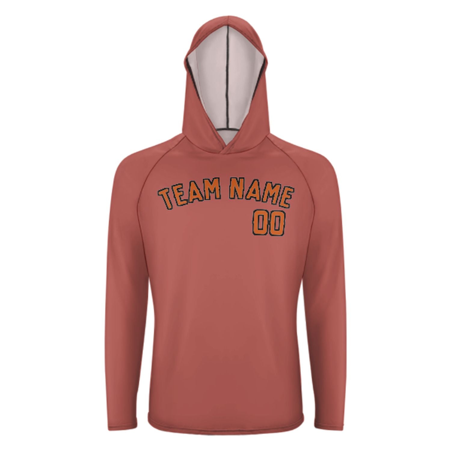 Maßgeschneidertes Kupferrose Orange UV-Hoodie
