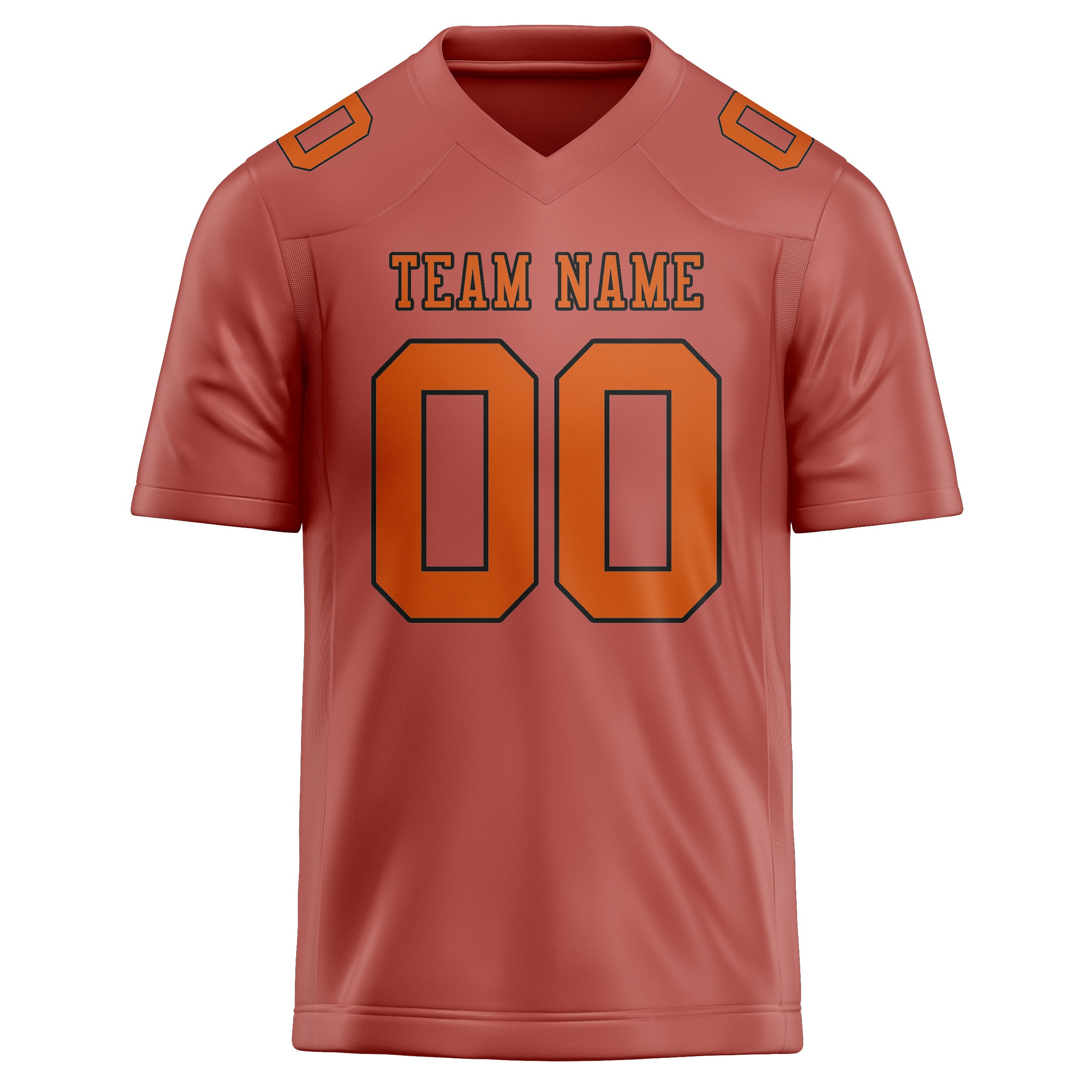 Maßgeschneidertes Professionelles Kupferrose Orange Rugbytrikot