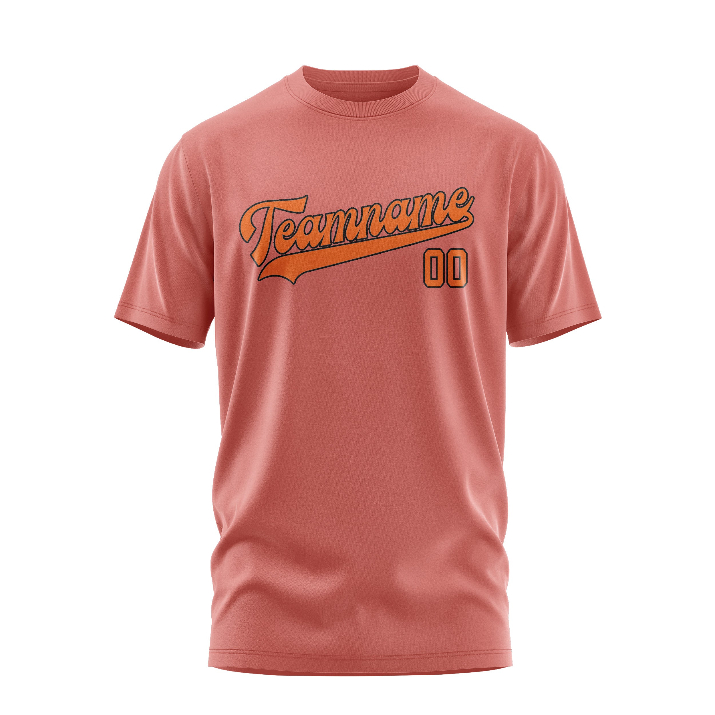 Maßgeschneidertes Kupferrose Orange T-Shirt