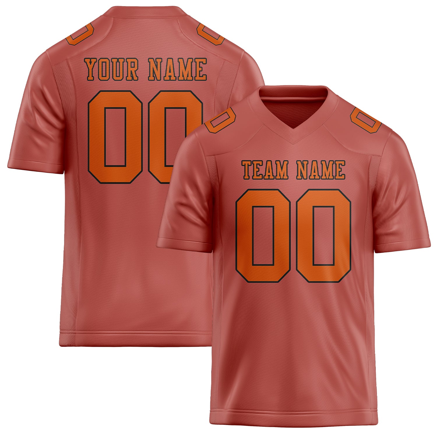 Maßgeschneidertes Professionelles Kupferrose Orange Rugbytrikot