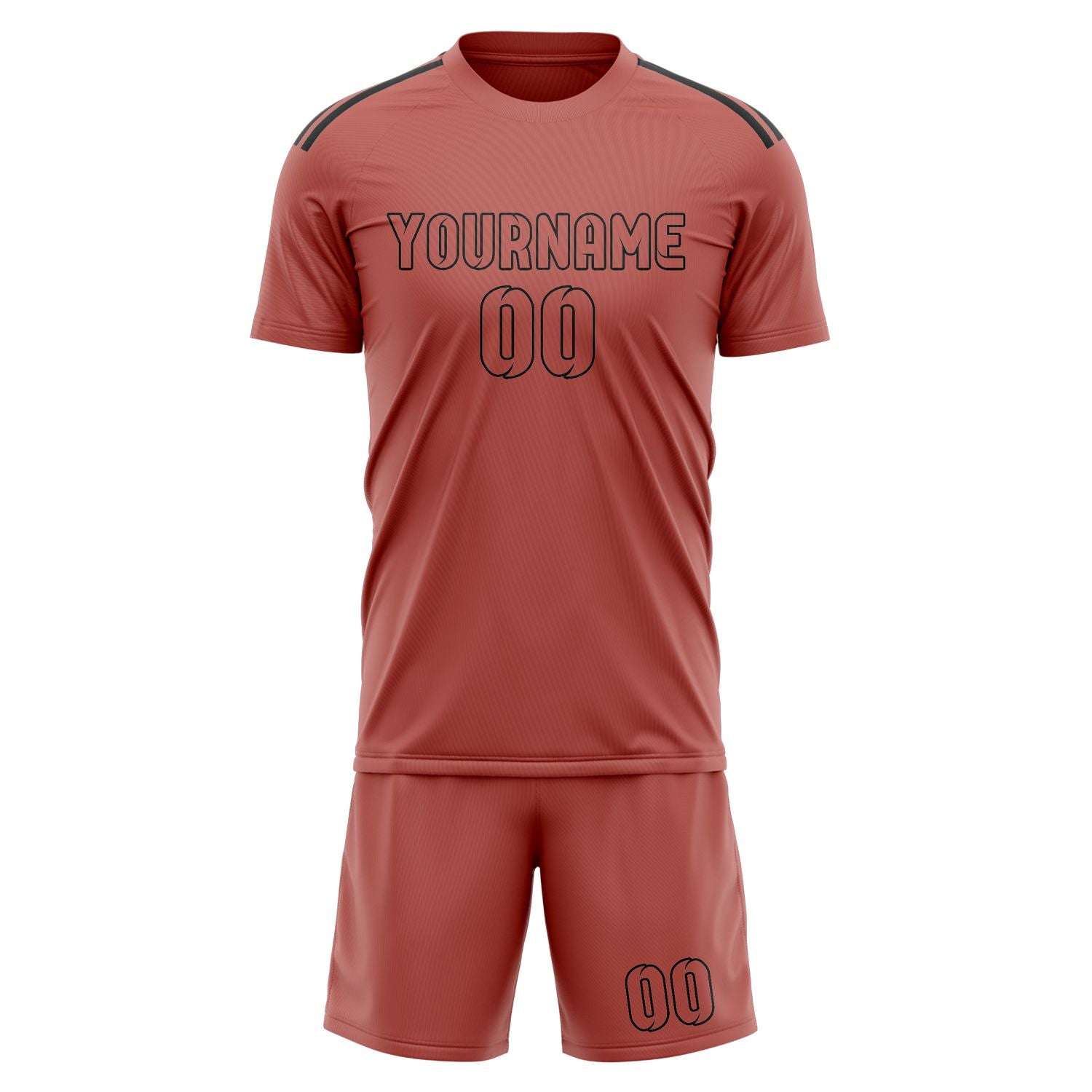 Maßgeschneidertes Professionelles Kupferrose Kupferrose Fußballtrikot-Set