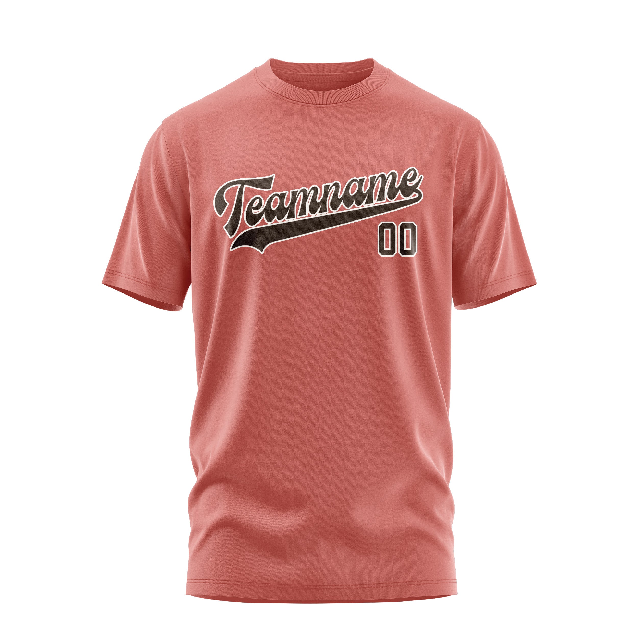Maßgeschneidertes Kupferrose Braun T-Shirt