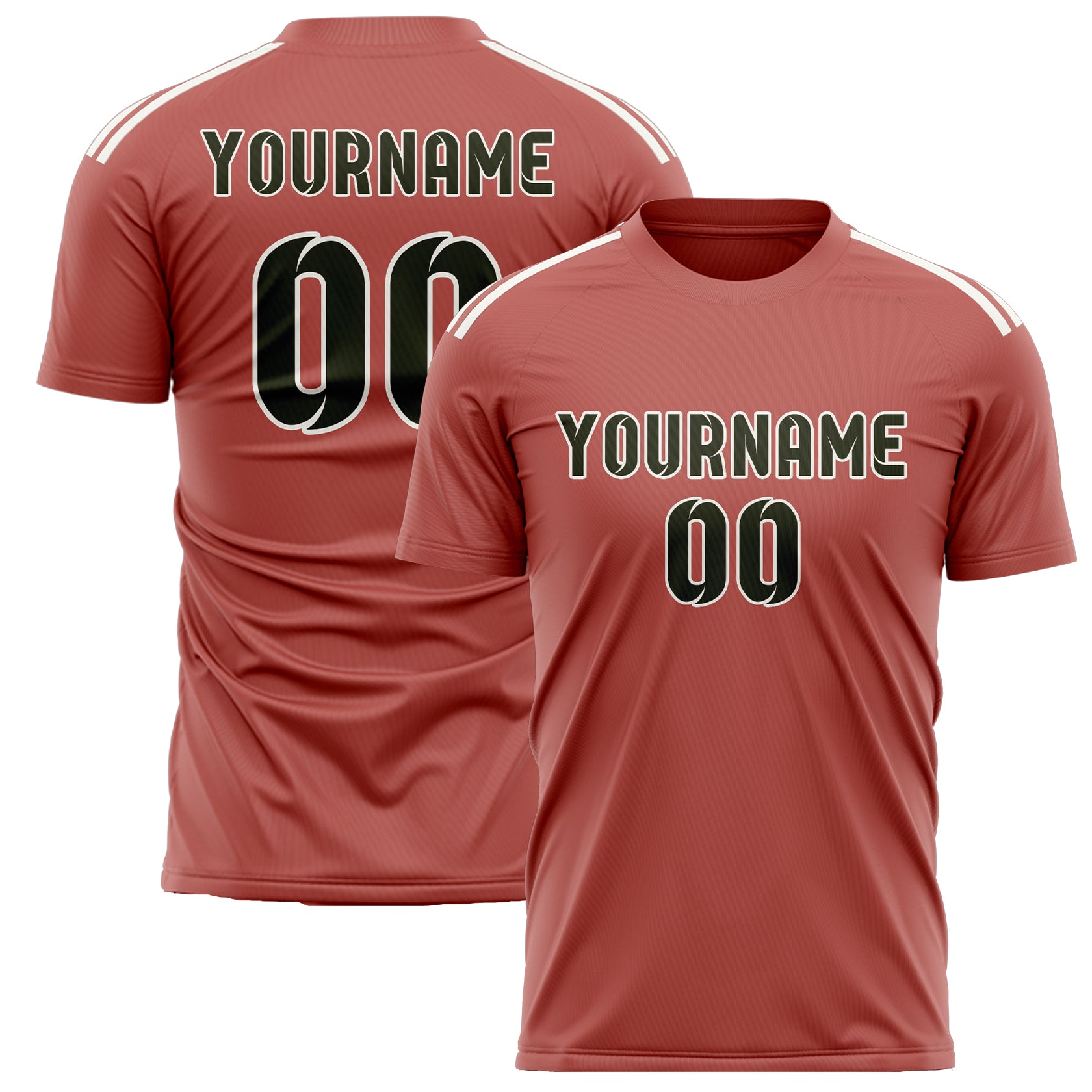 Benutzerdefiniertes Professionelles Kupferrose Dunkles Oliv Fußballtrikot