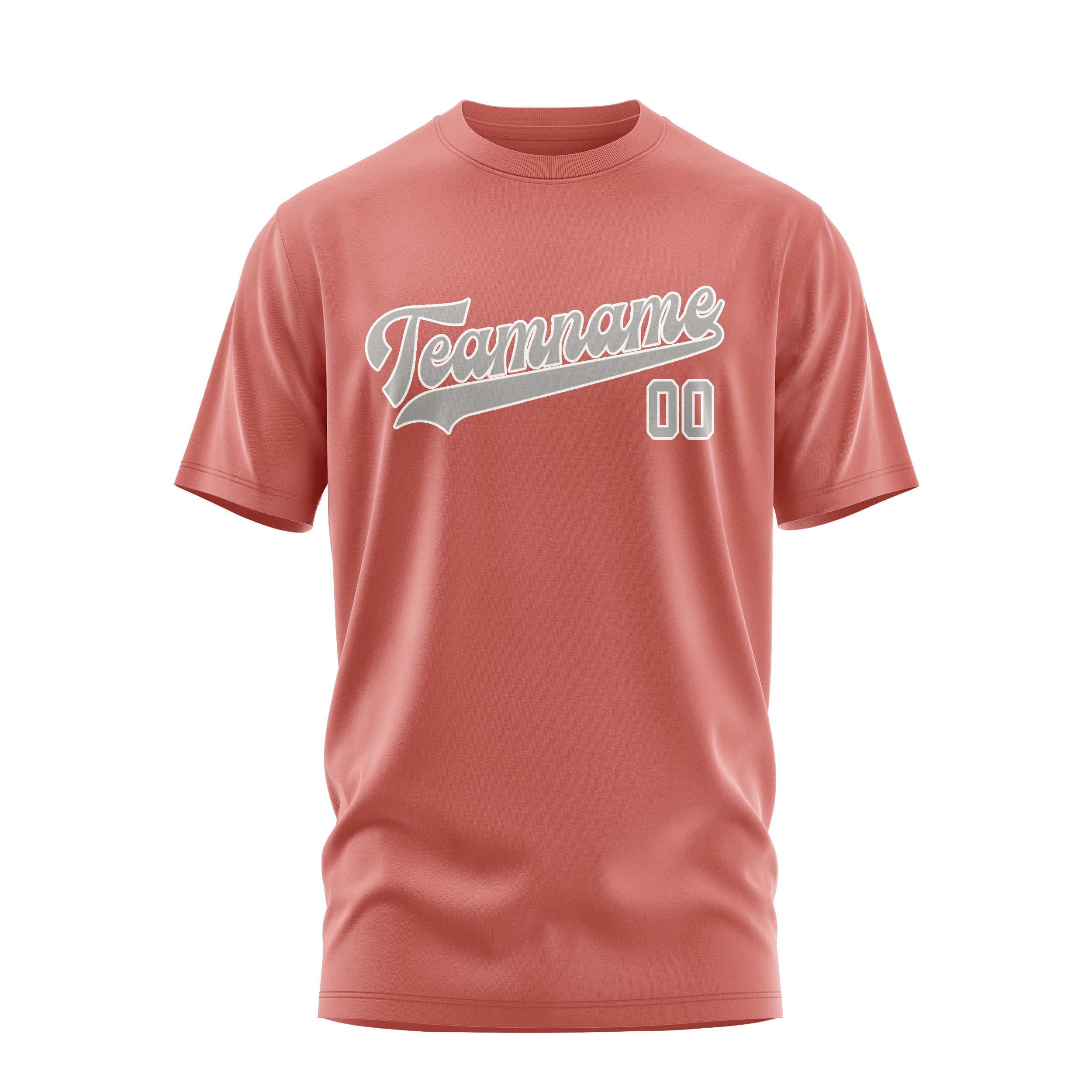 Maßgeschneidertes Kupferrose Grau T-Shirt