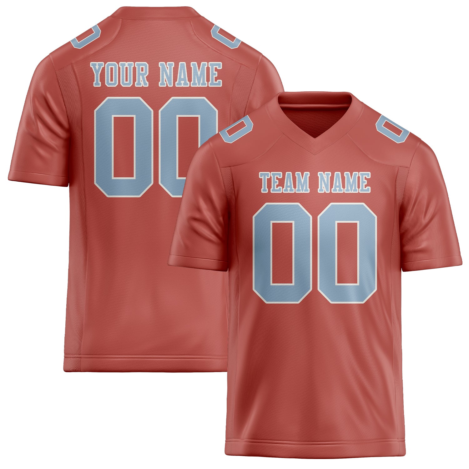 Maßgeschneidertes Professionelles Kupferrose Hellblau Rugbytrikot
