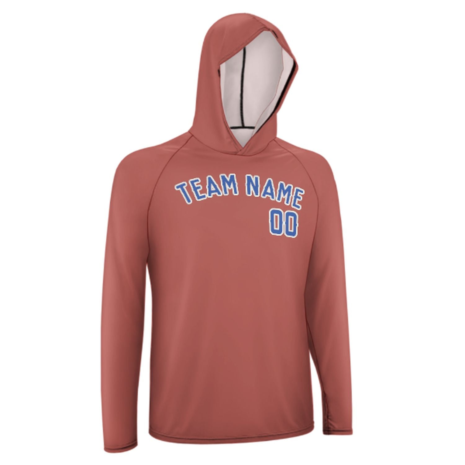 Na míru na míru měděná růžová obloha modrá UV-hoodie