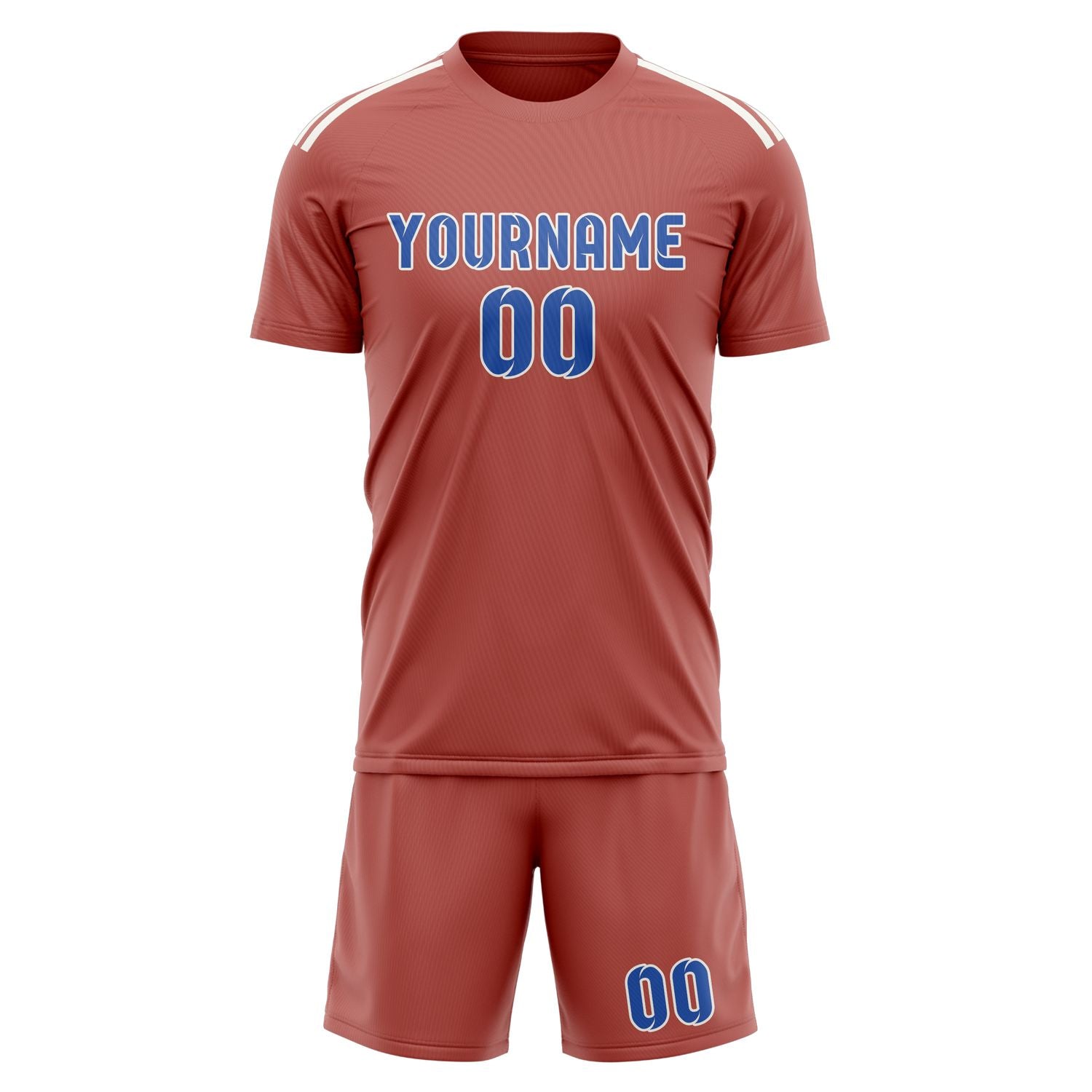 Maßgeschneidertes Professionelles Kupferrose Himmelblau Fußballtrikot-Set