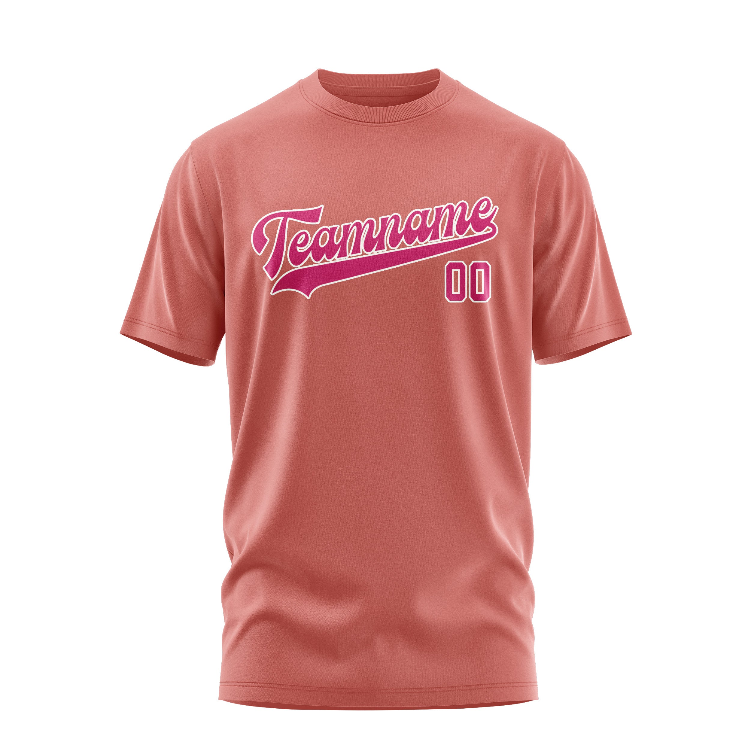 Maßgeschneidertes Kupferrose Rosarot T-Shirt