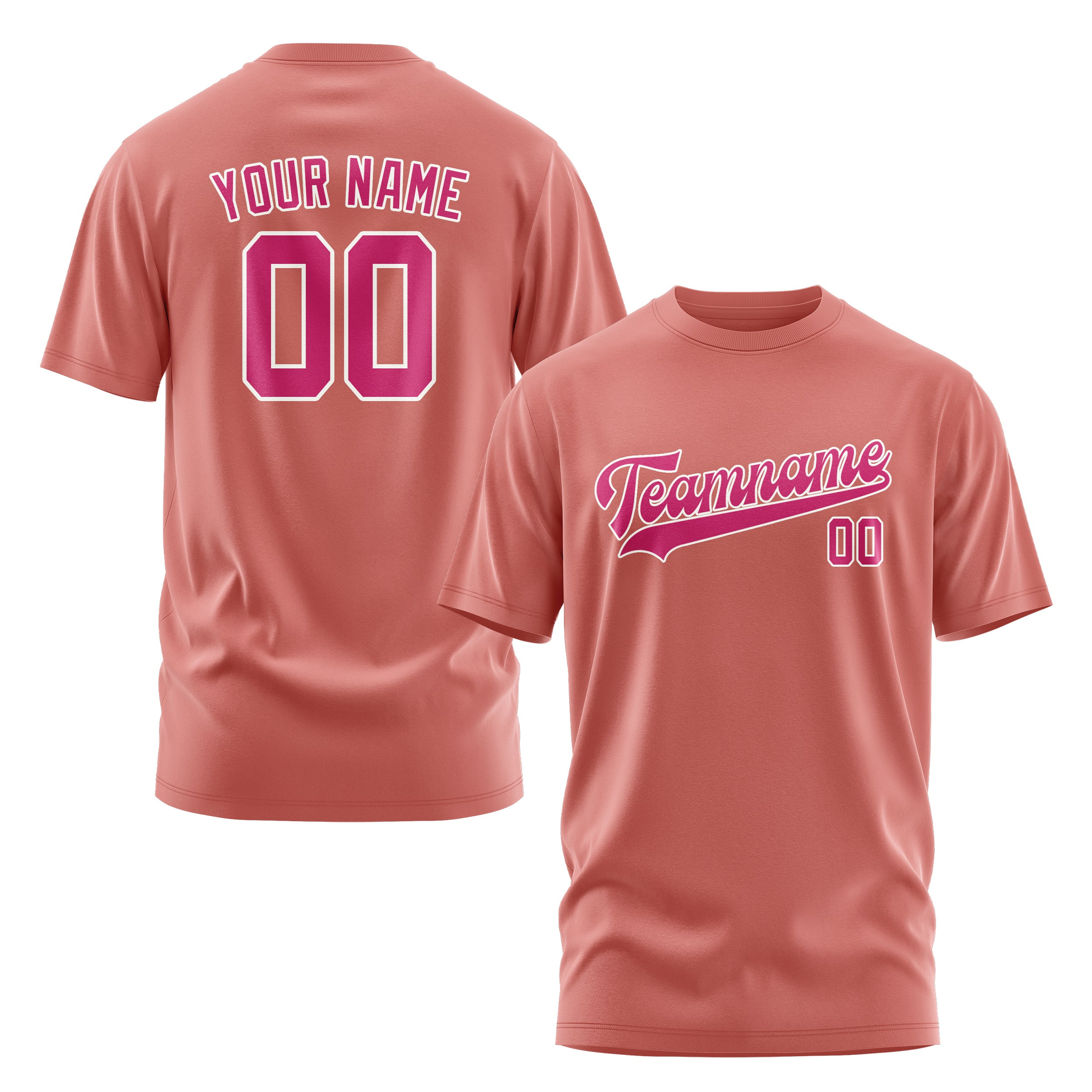 Maßgeschneidertes Kupferrose Rosarot T-Shirt