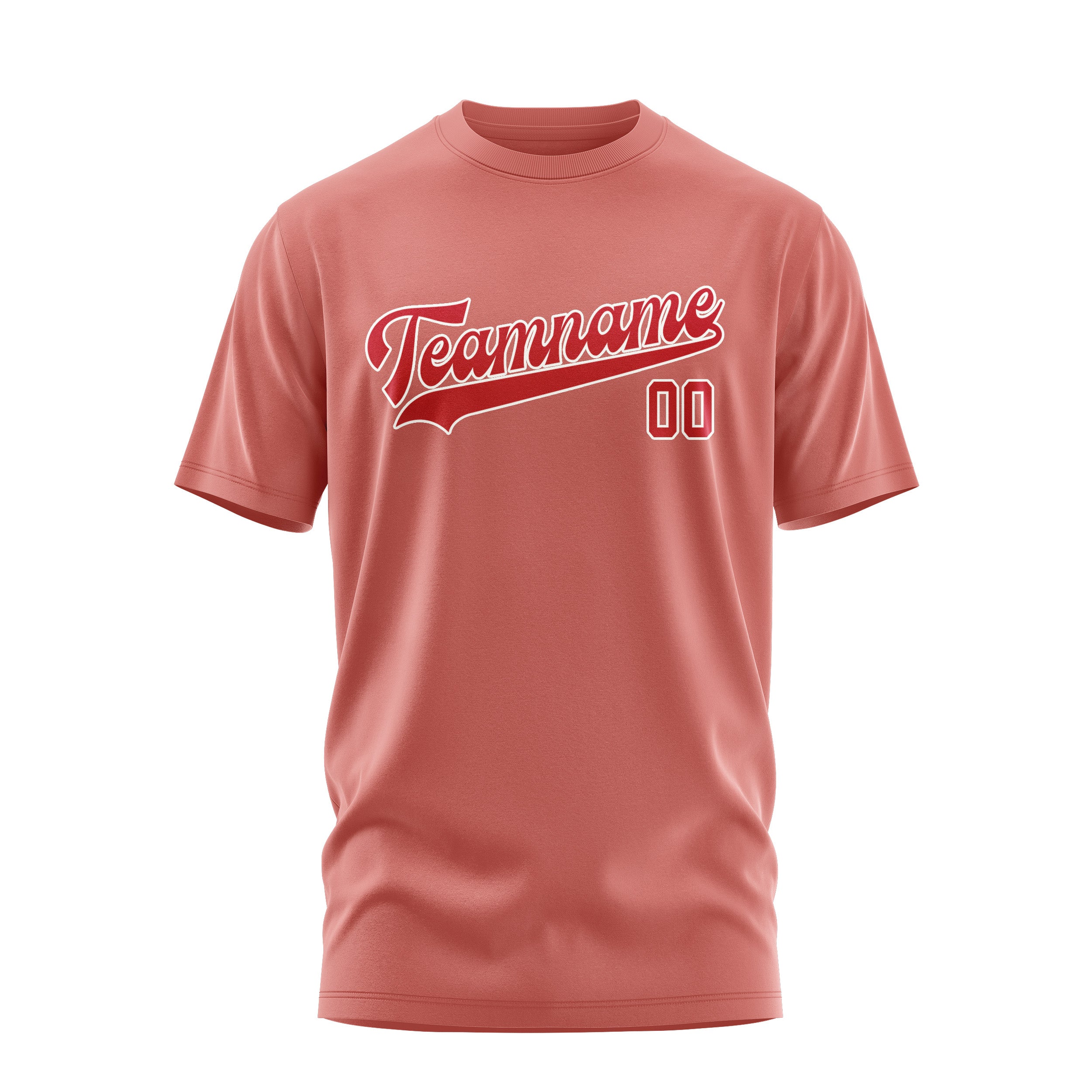 Maßgeschneidertes Kupferrose Rot T-Shirt